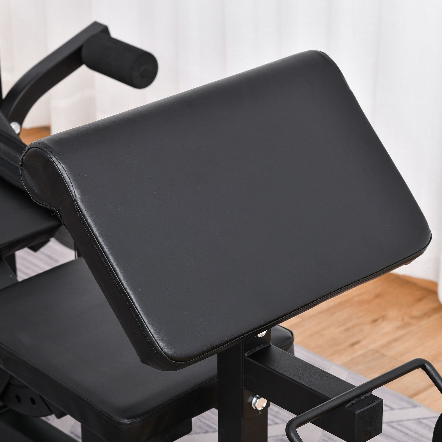 Justerbar viktbänk – skivstångsställ, stålram, multigym