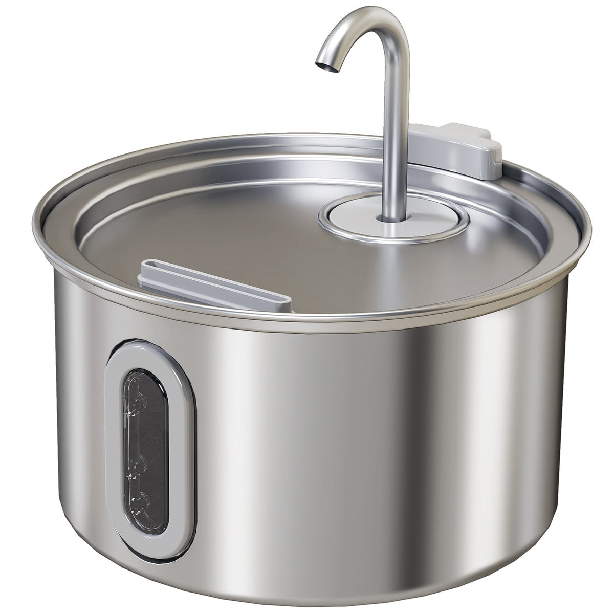 Fontána pro kočky 2,5 l, napájecí fontána pro kočky s tichým čerpadlem, LED a aktivním uhlíkovým filtrem, 19,4 x 19,4 x 18,7 cm