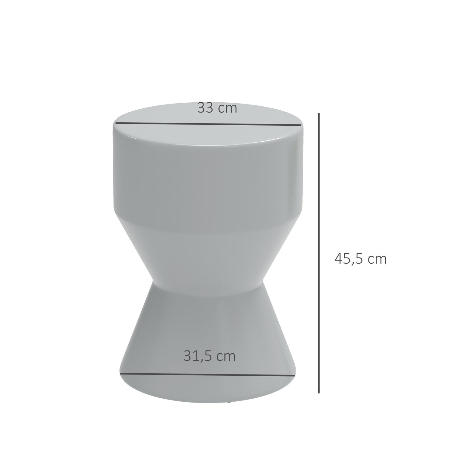 Keramická zahradní stolička ve tvaru přesýpacích hodin, nosnost 120 kg, odolná vůči povětrnostním vlivům