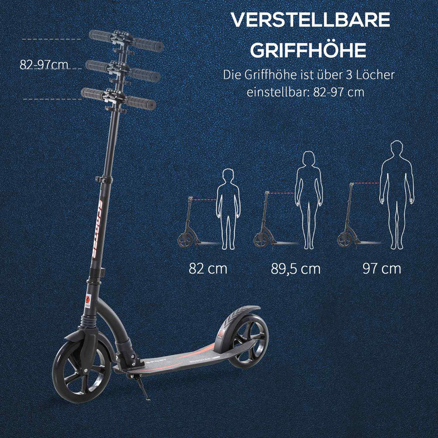Kick Scooter för barn 14+ – hopfällbar, höjdjusterbar, aluminium