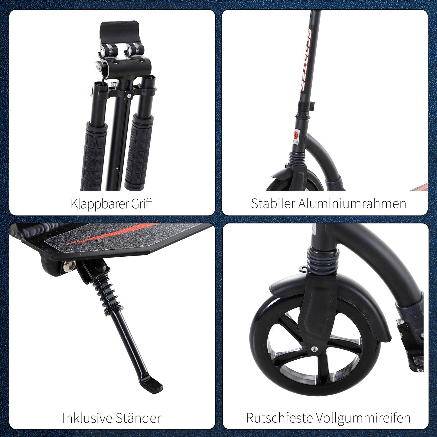 Kick Scooter för barn 14+ – hopfällbar, höjdjusterbar, aluminium