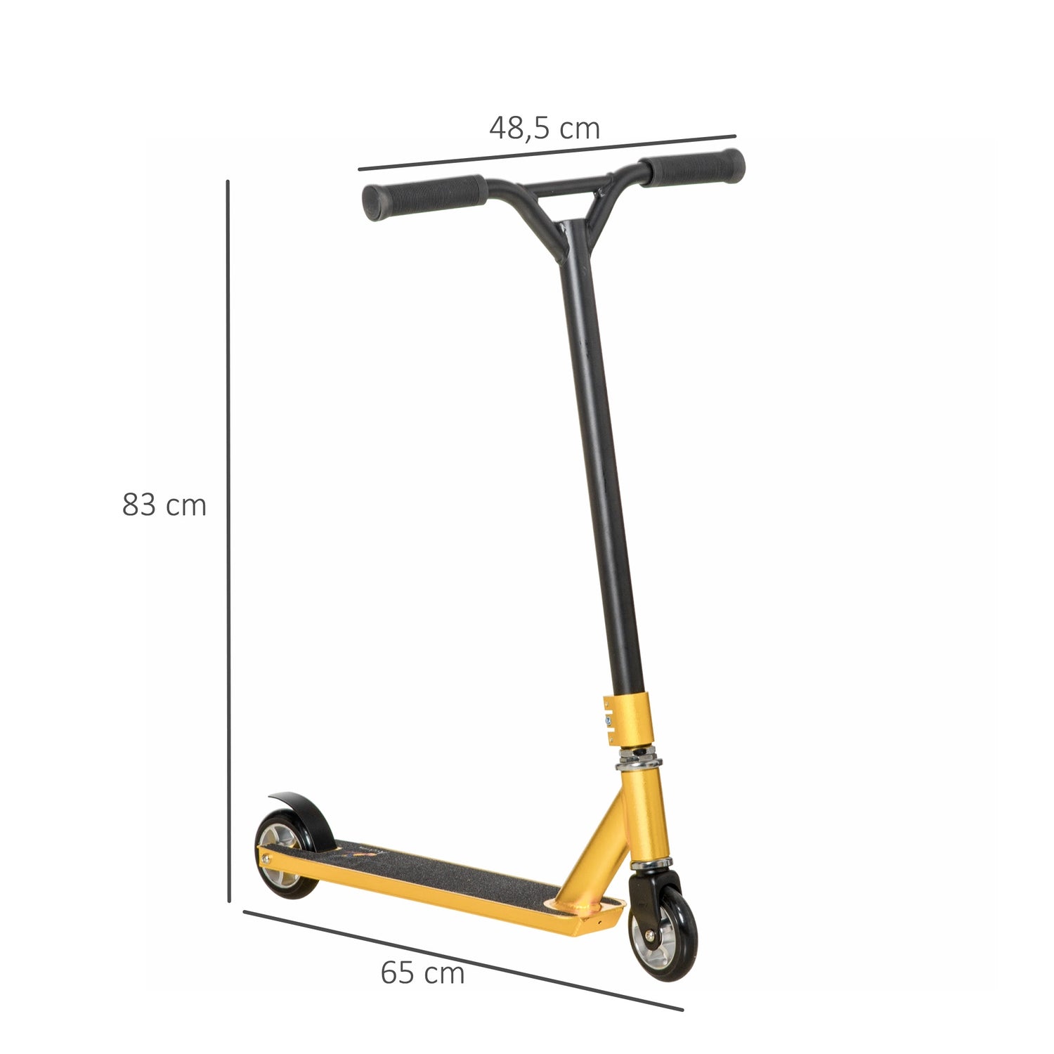 Kick Stunt Scooter, 360° styrning, Gummigrepp, Guld