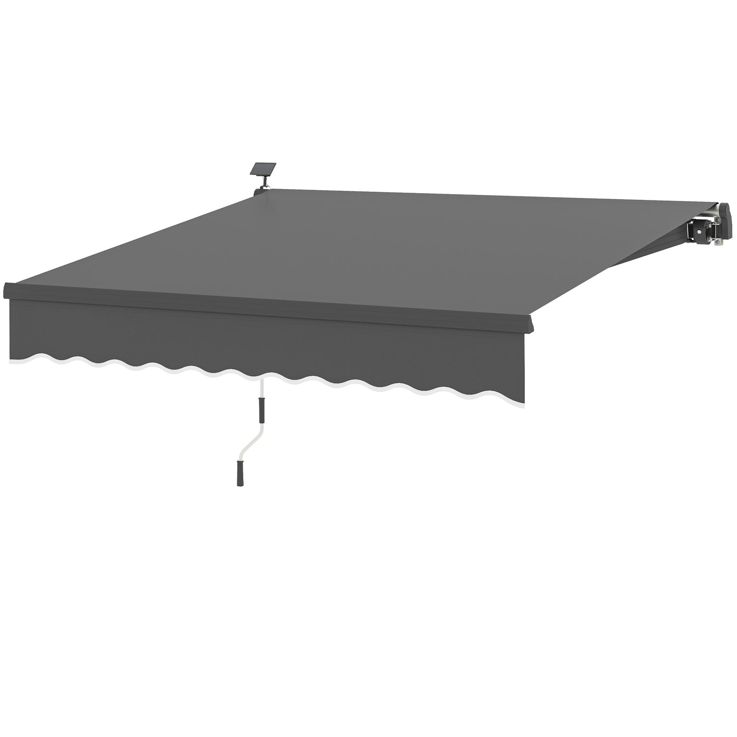 Upínací markýza s ruční klikou, UV ochrana 50+, 300 cm, šedá