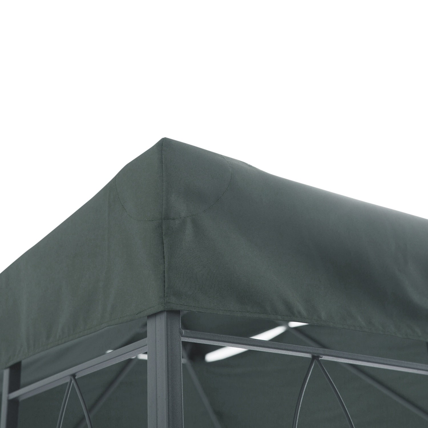 Kolgrå polyester lusthustak, 3x4M ersättning