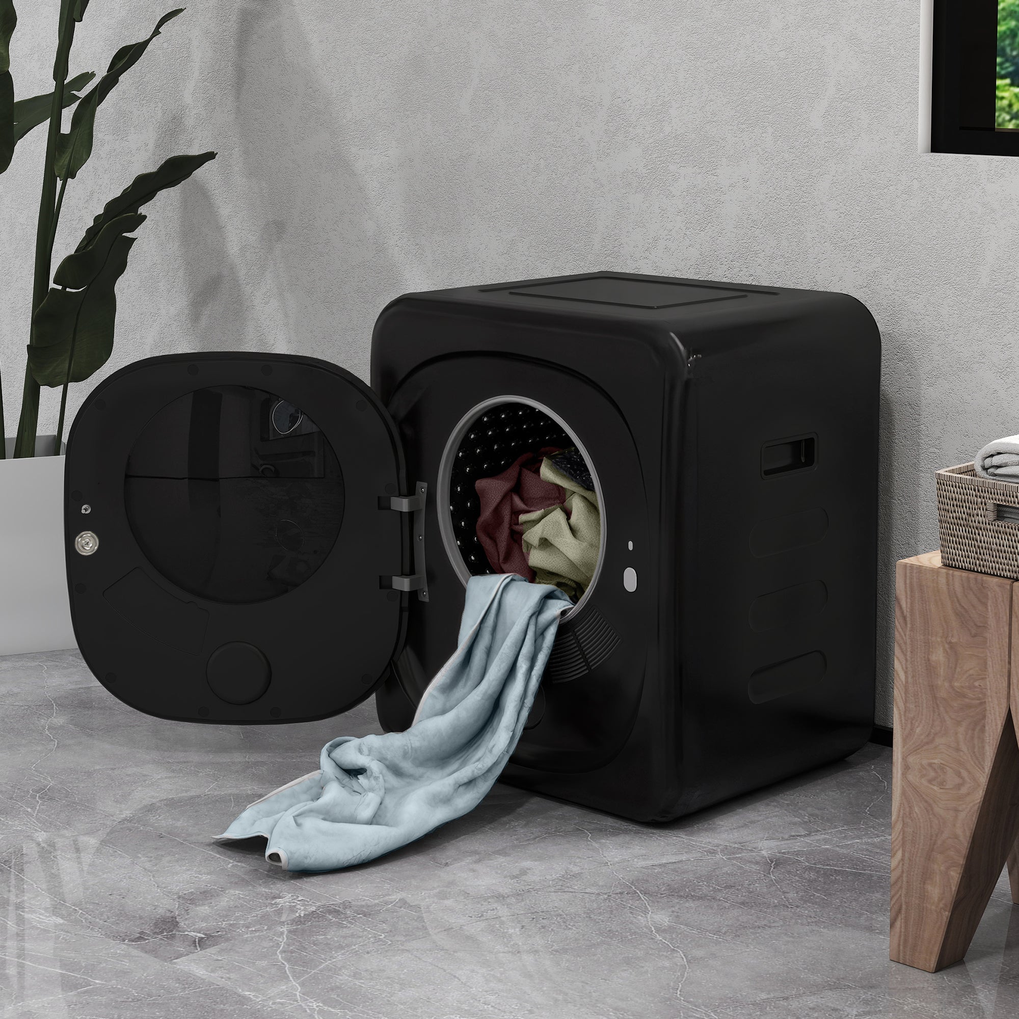 Kompakt 4 kg ventiltork med UV-sterilisering, svart