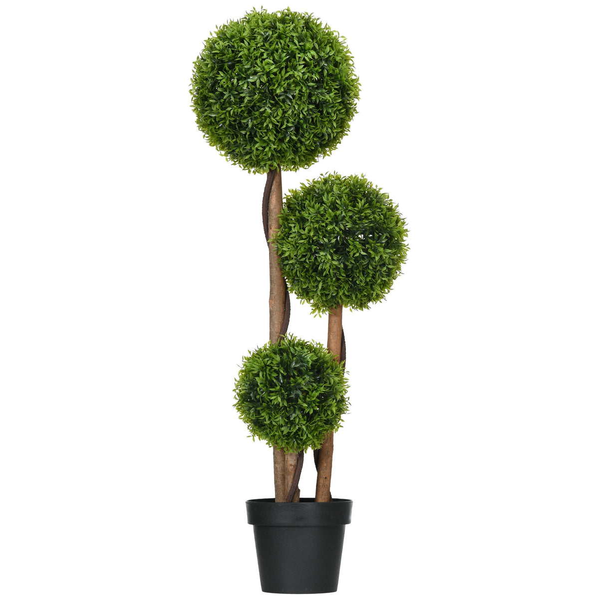 Umělý zimostráz, 110 cm, odolný vůči UV záření, 3 koule