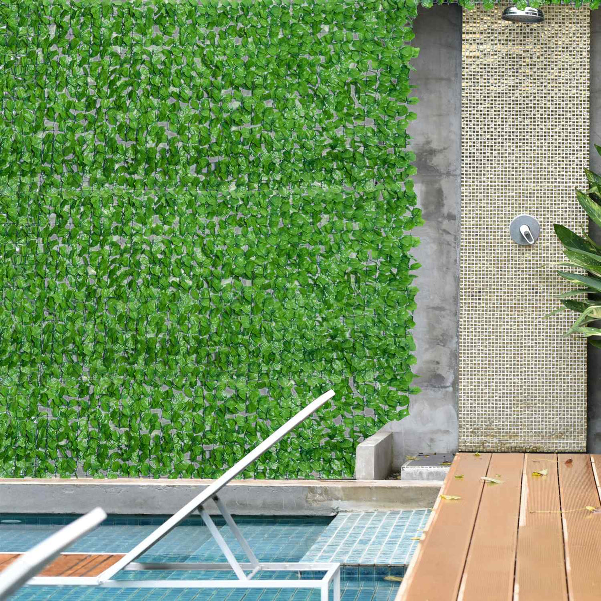 Umělý živý plot, zástěna pro soukromí 300x150 cm – světle zelená
