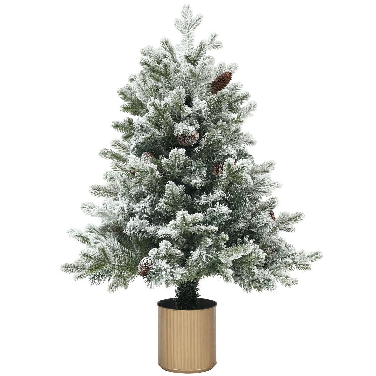 Umělý vánoční stromek, 100cm, zasněžený, nehořlavý