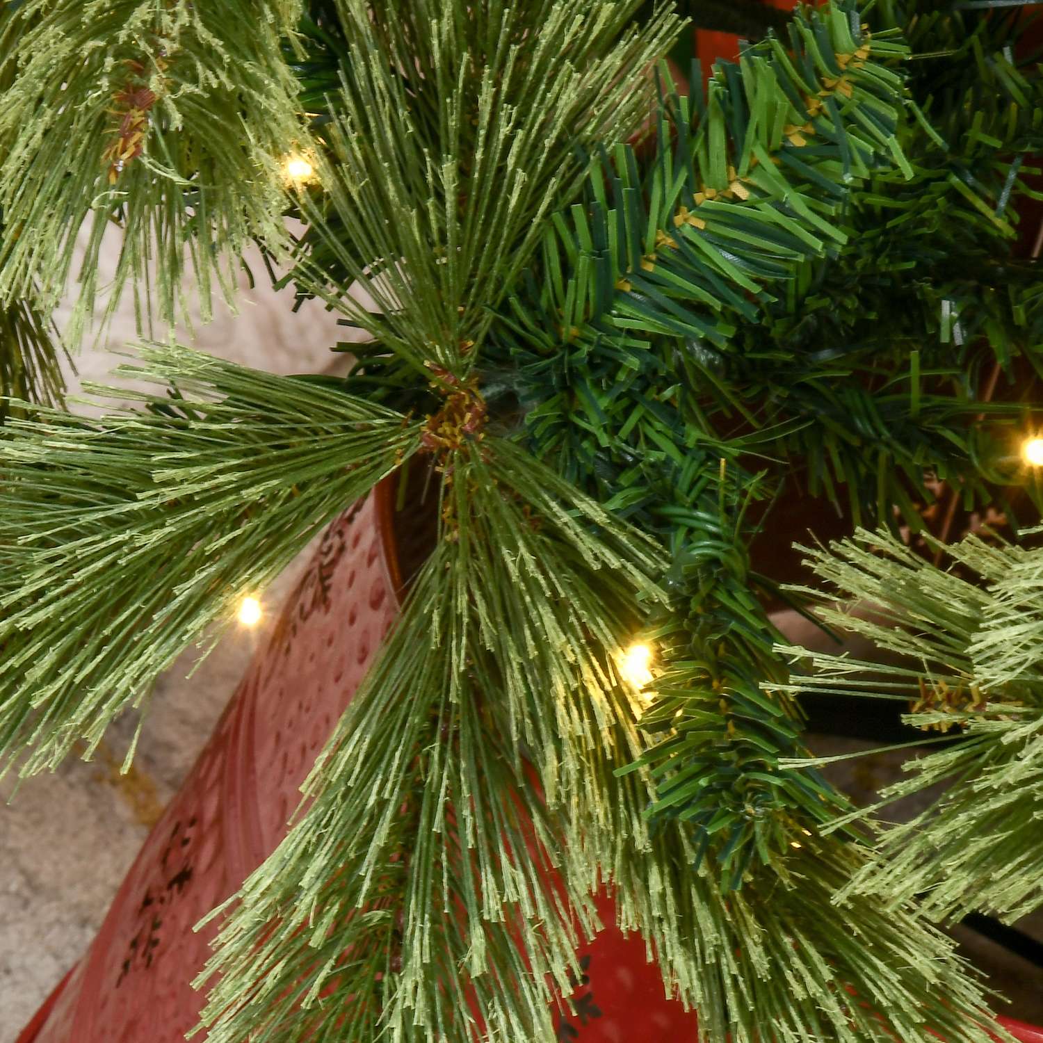Konstgjord julgran 180cm, 586 tips, 240 LED-lampor