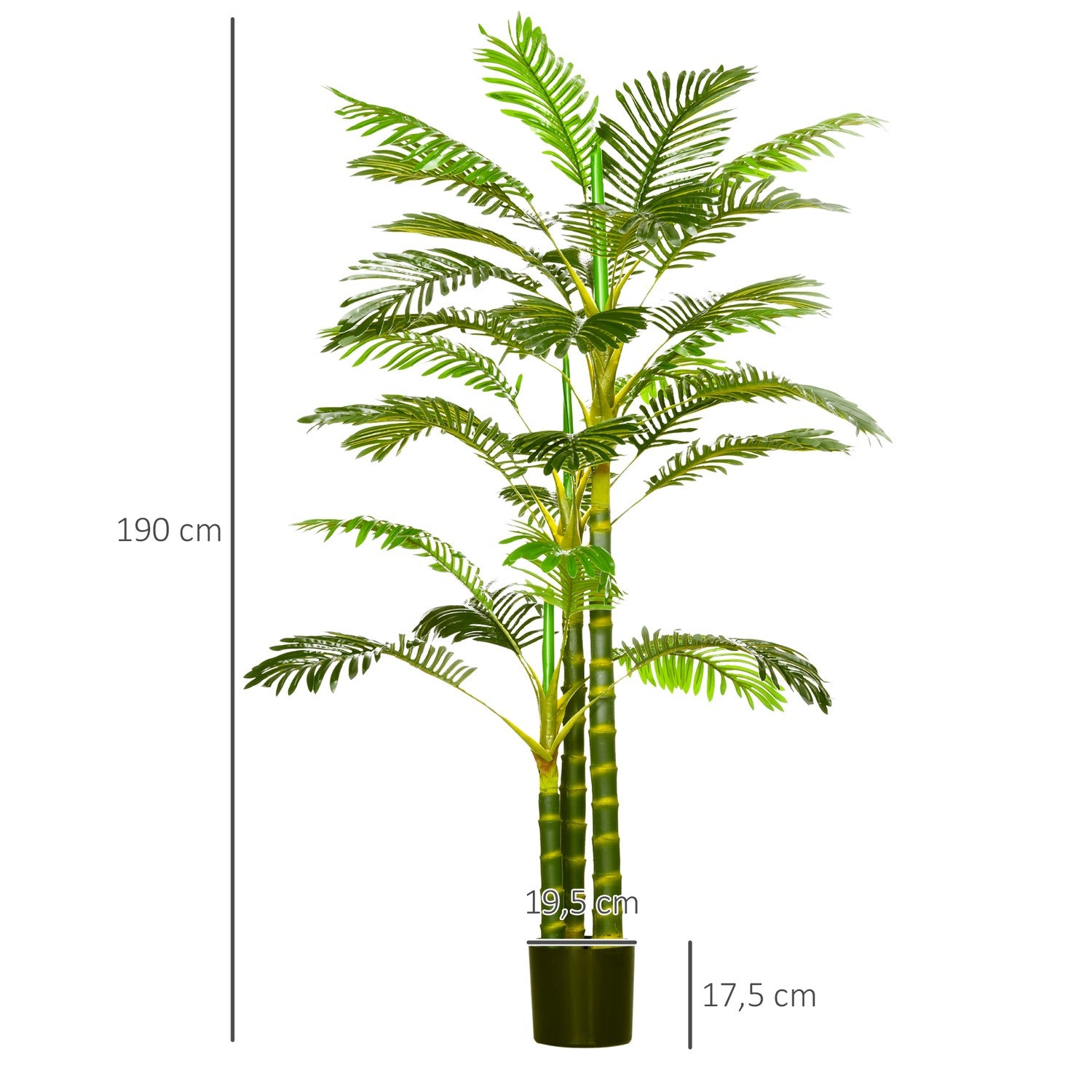 Umělá palma 190 cm – falešná rostlina do interiéru i exteriéru