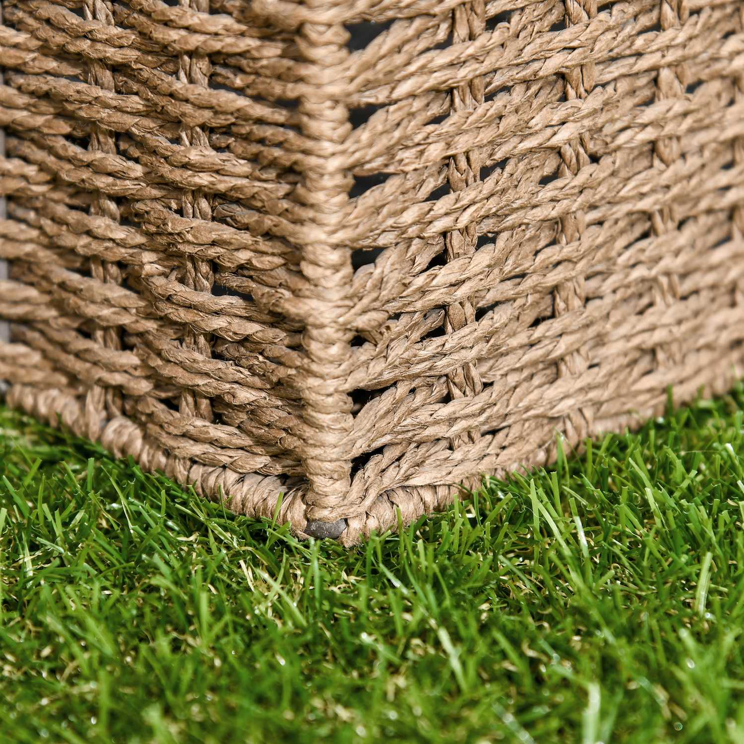 Konstgräsmatta, 10-pack – 25 mm, 30x30 cm, mörkgrön