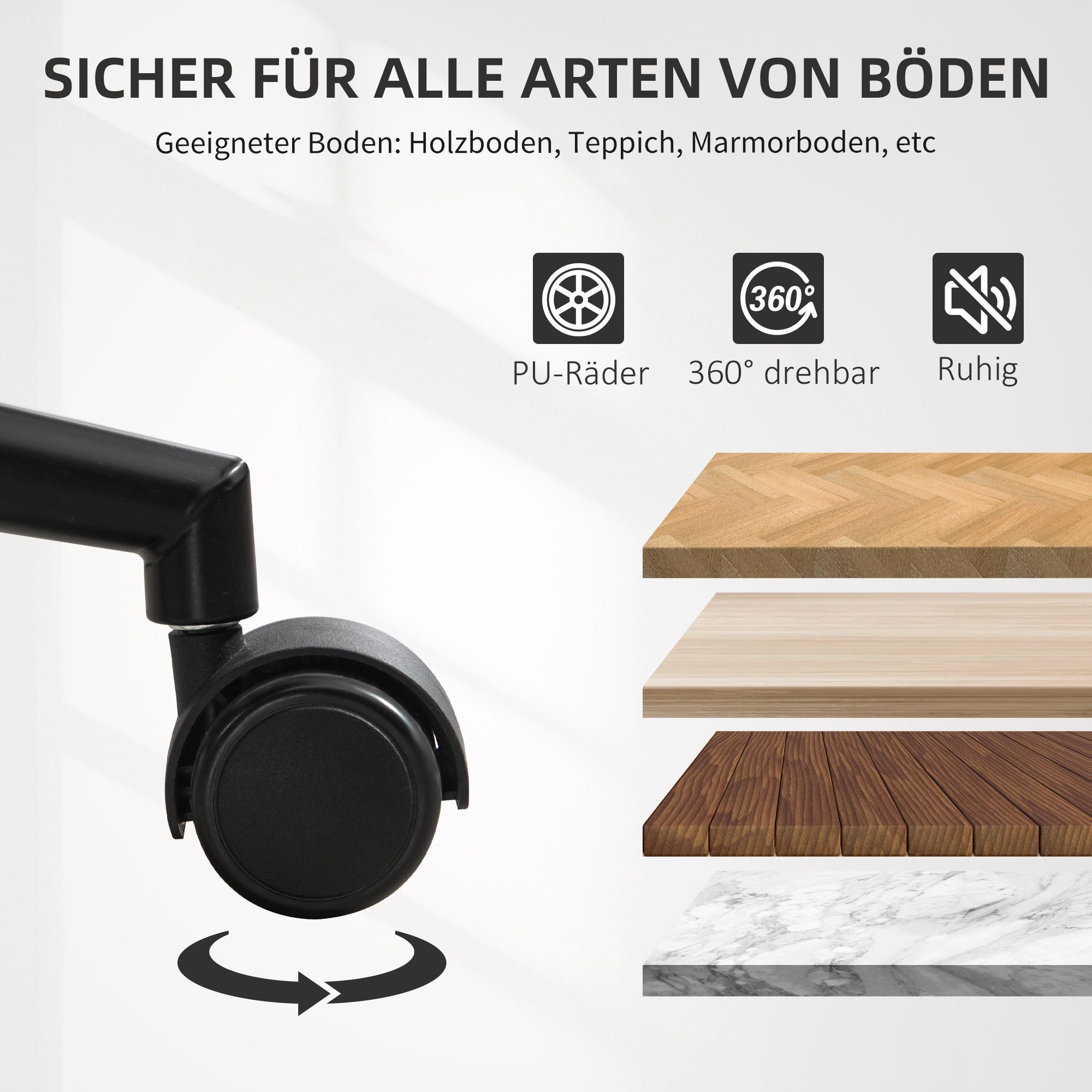 Kontorsstol i konstläder, modern design, ergonomisk, svart