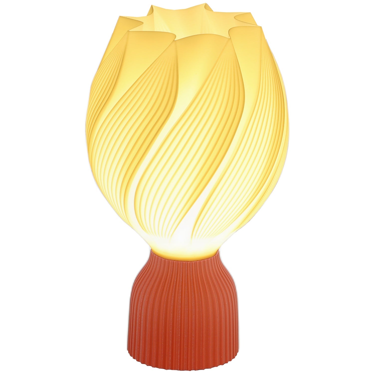LED stolní lampa s 3D květinovým stínidlem, bílá