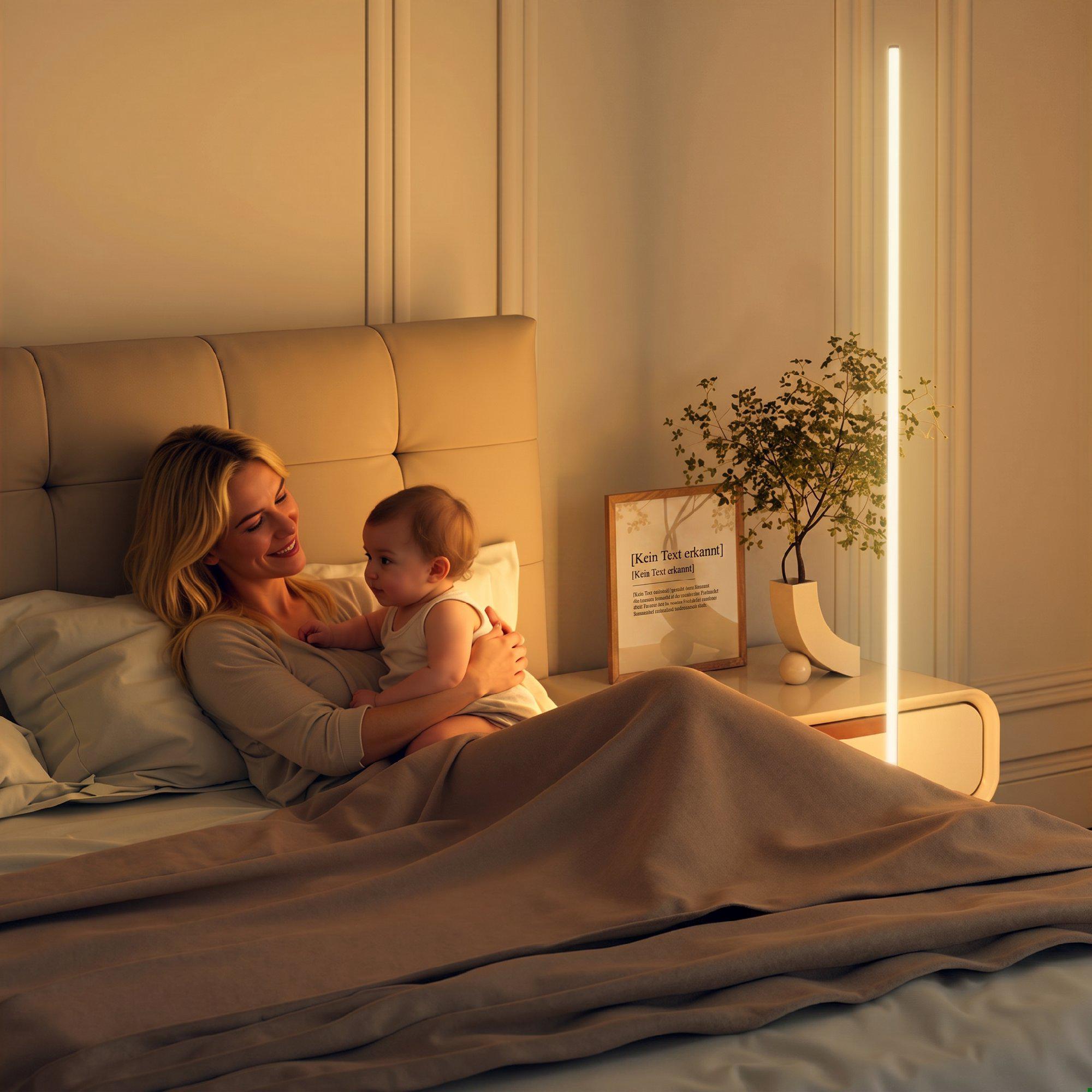 LED-golvlampa, dimbar 3000-6000K, fjärrkontroll, 150 cm