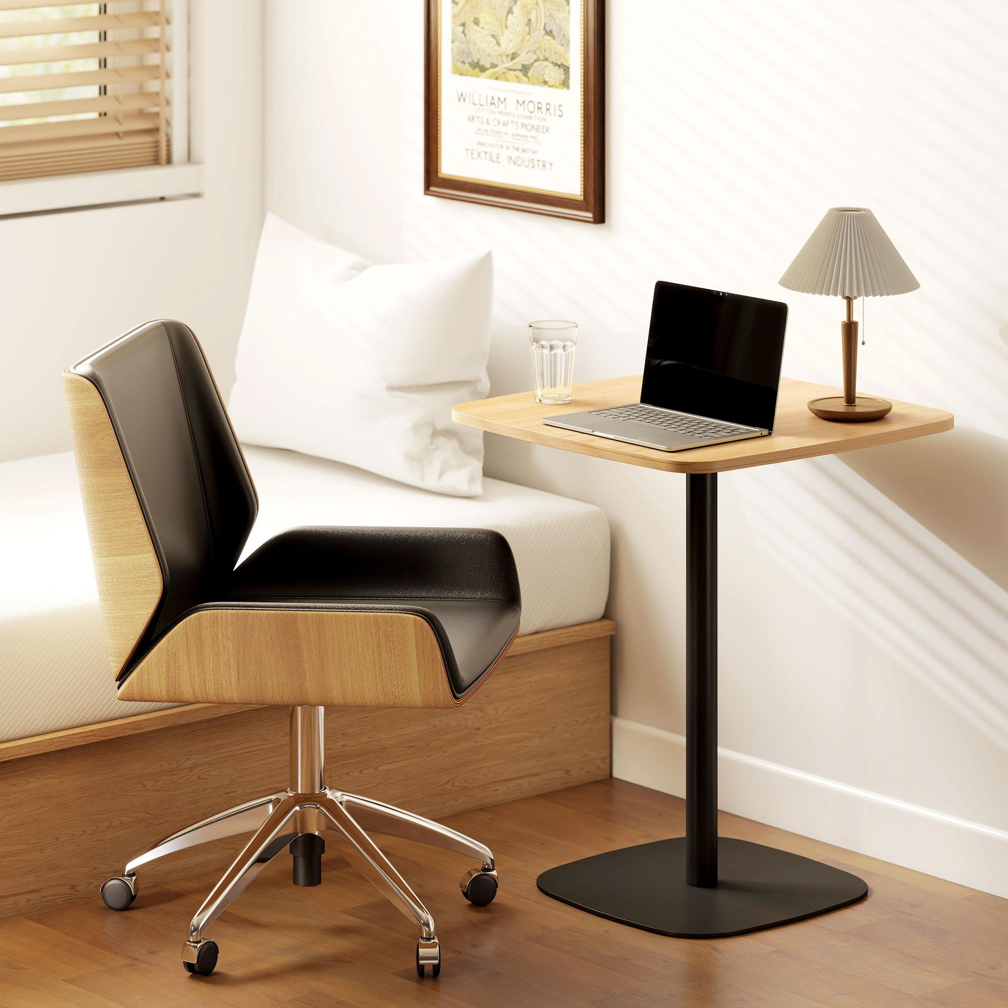 Litet matbord, 60 cm fyrkantigt, MDF-skiva, stålbas