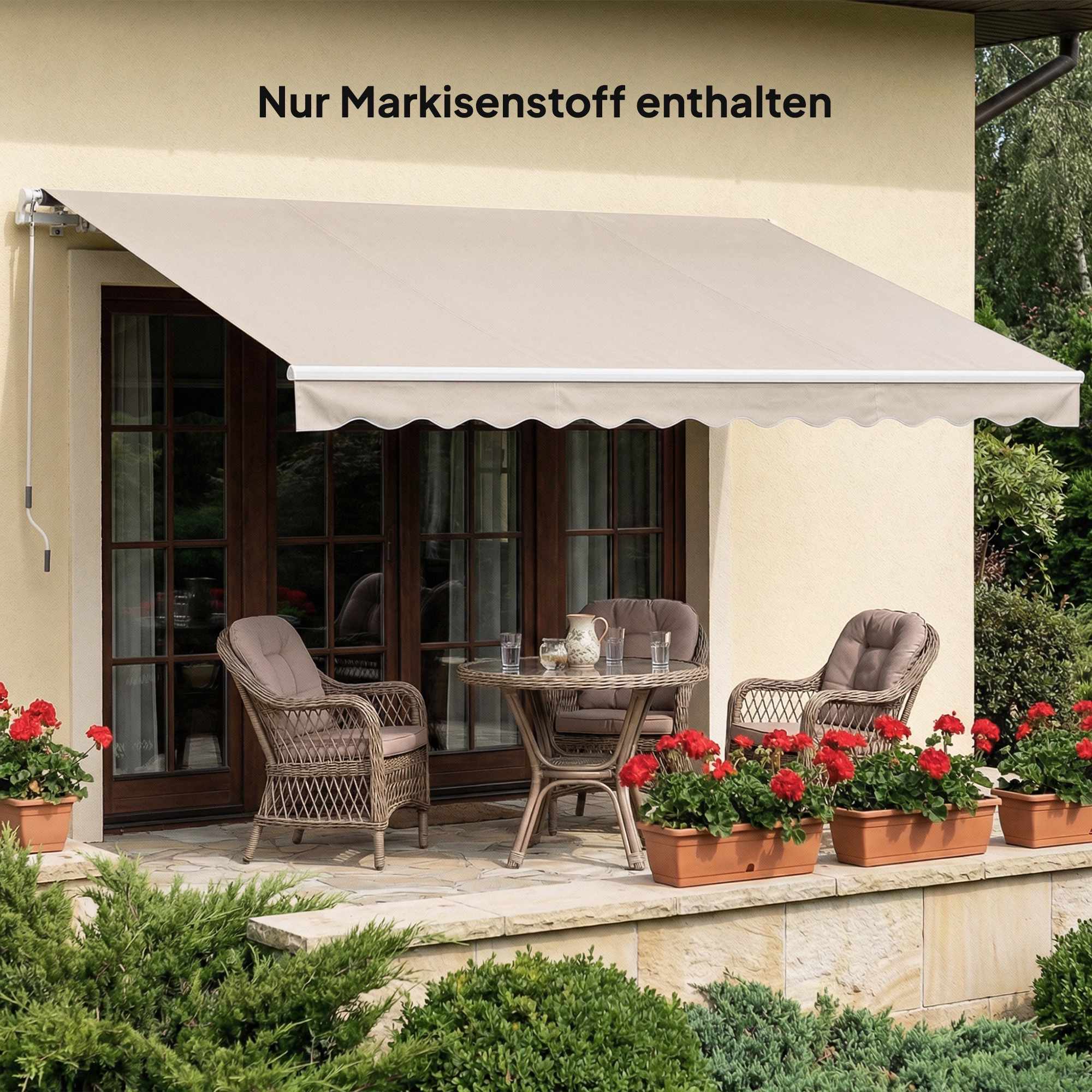 Markistyg, 280 g/m² polyester, UPF 50+
