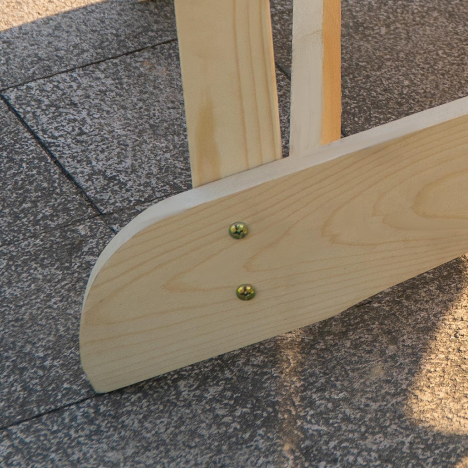 Massivt trä Adirondack trädgårdsstolset med bord, 2-sits