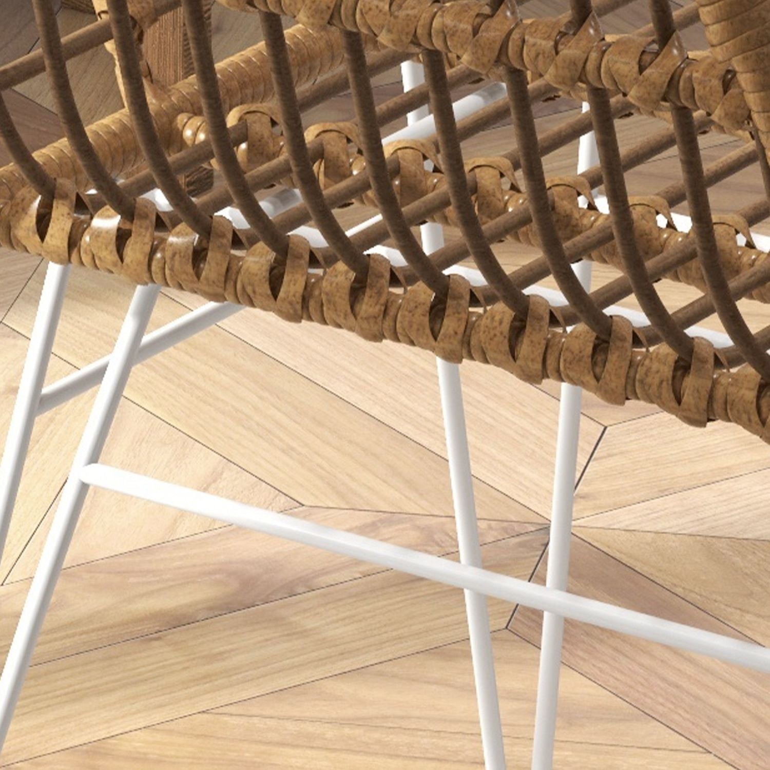 Ratanové jídelní židle, ergonomické, nosnost 120 kg, boho styl