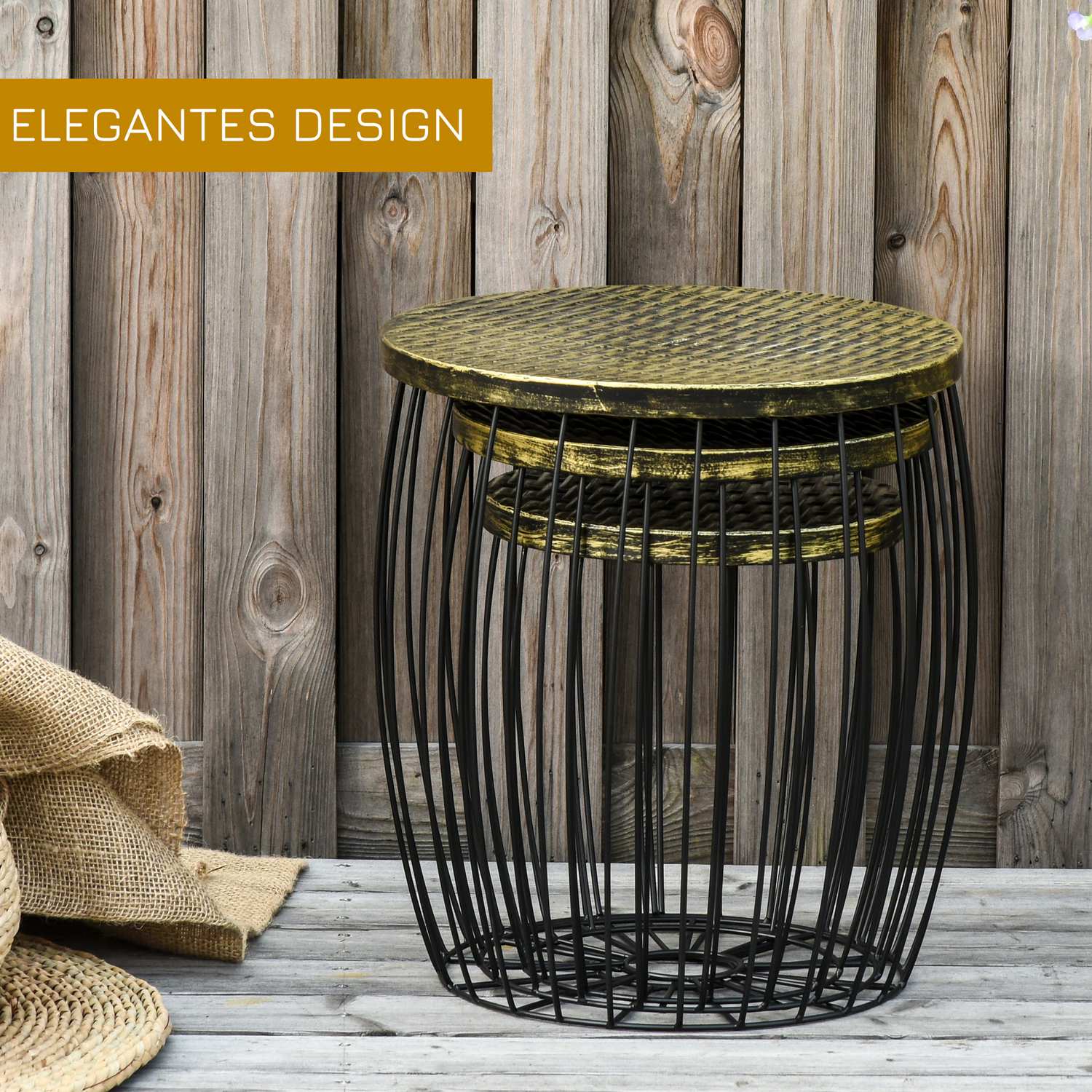 Metallkorgset i retrostil om 3 – Natur & Svart
