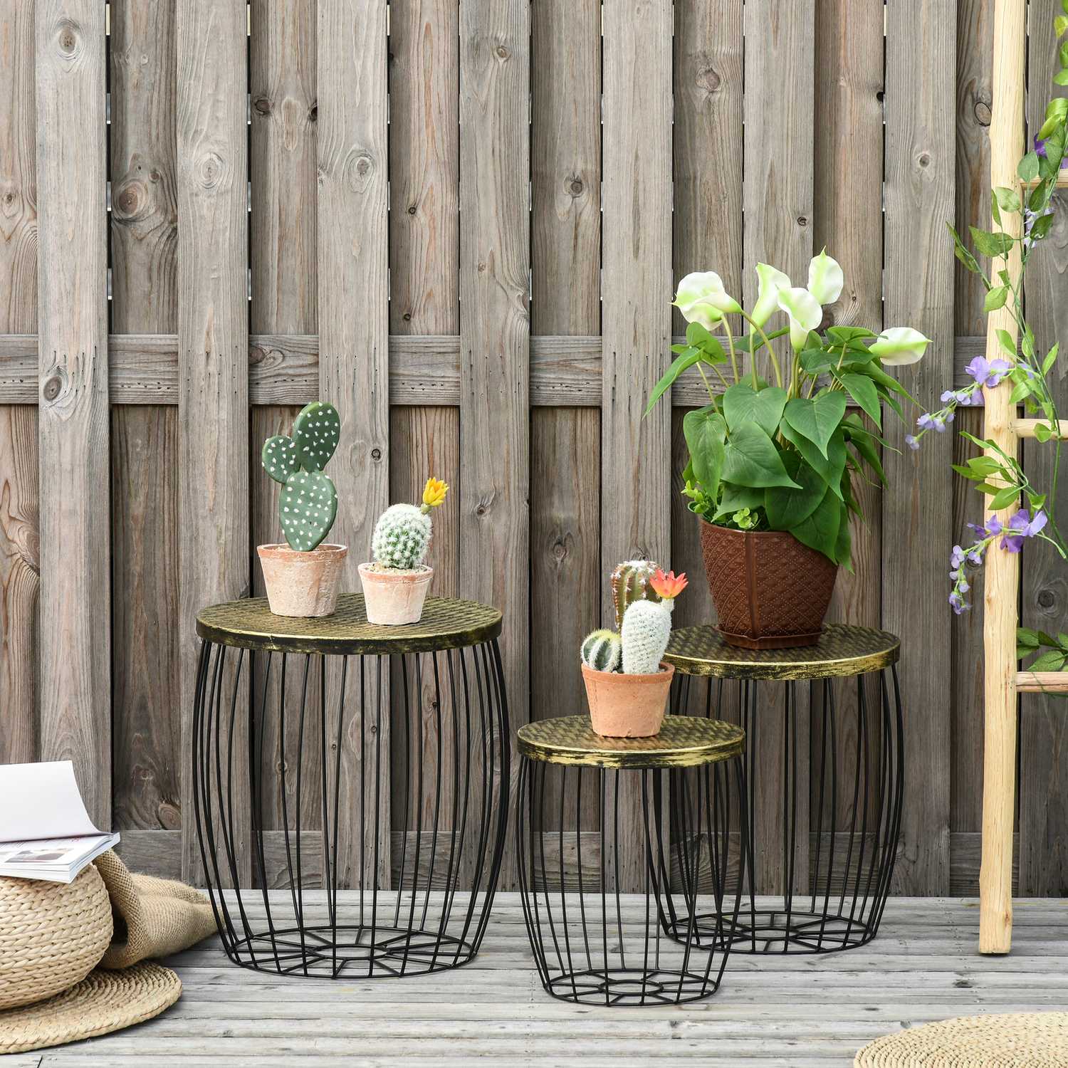Metallkorgset i retrostil om 3 – Natur & Svart