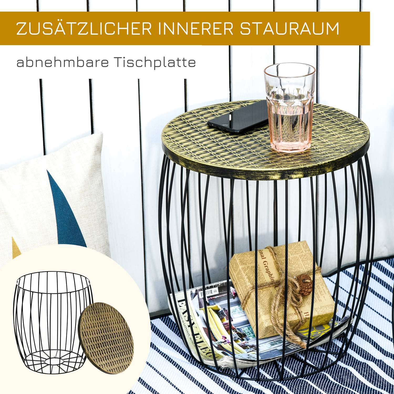 Metallkorgset i retrostil om 3 – Natur & Svart