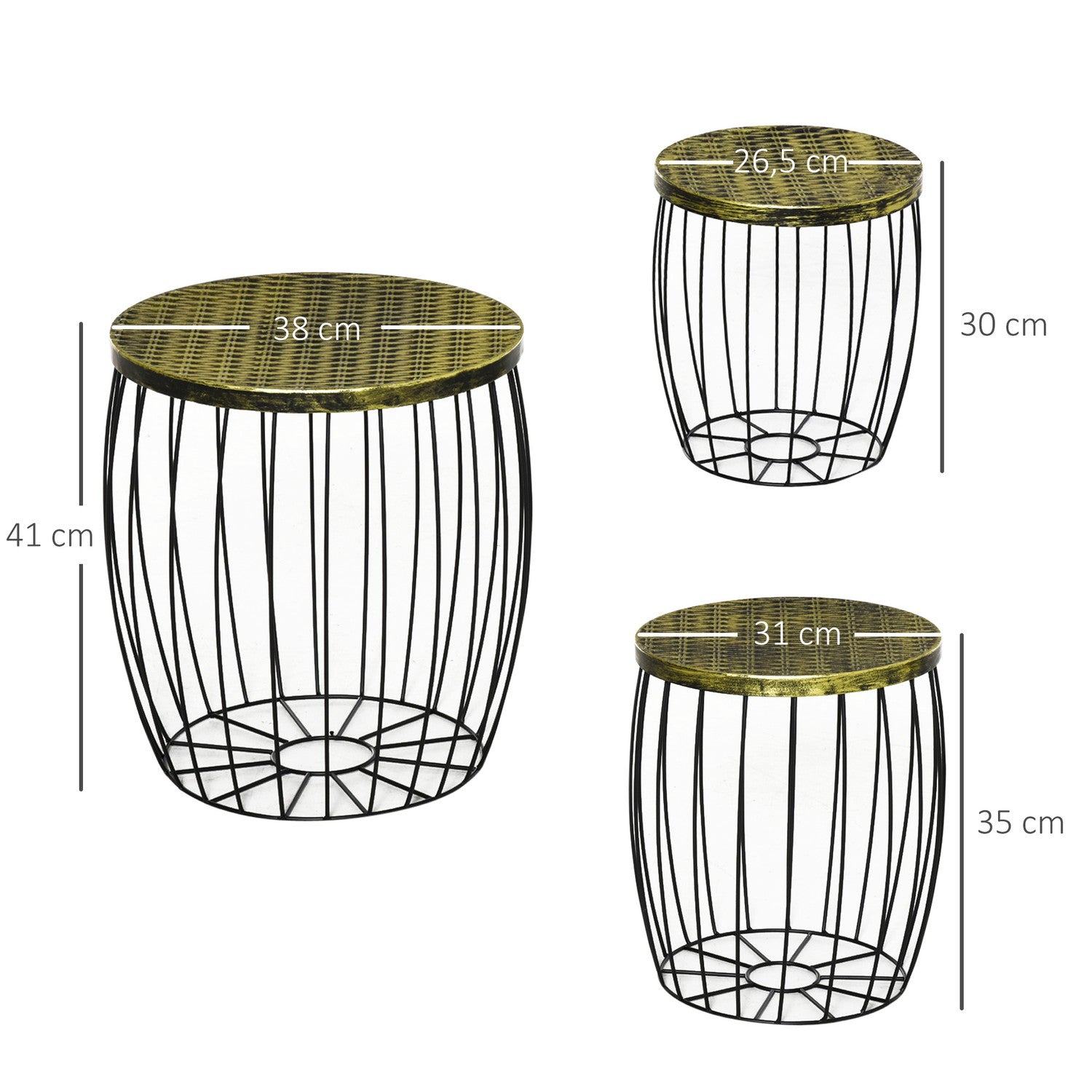 Metallkorgset i retrostil om 3 – Natur & Svart