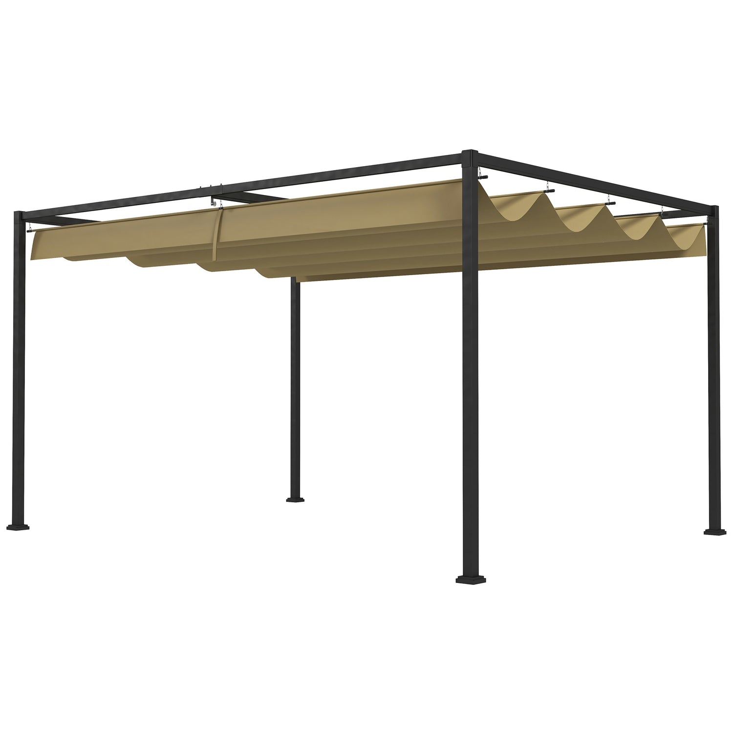 Kovová pergola 3x2m – nastavitelná střecha, ochrana před sluncem