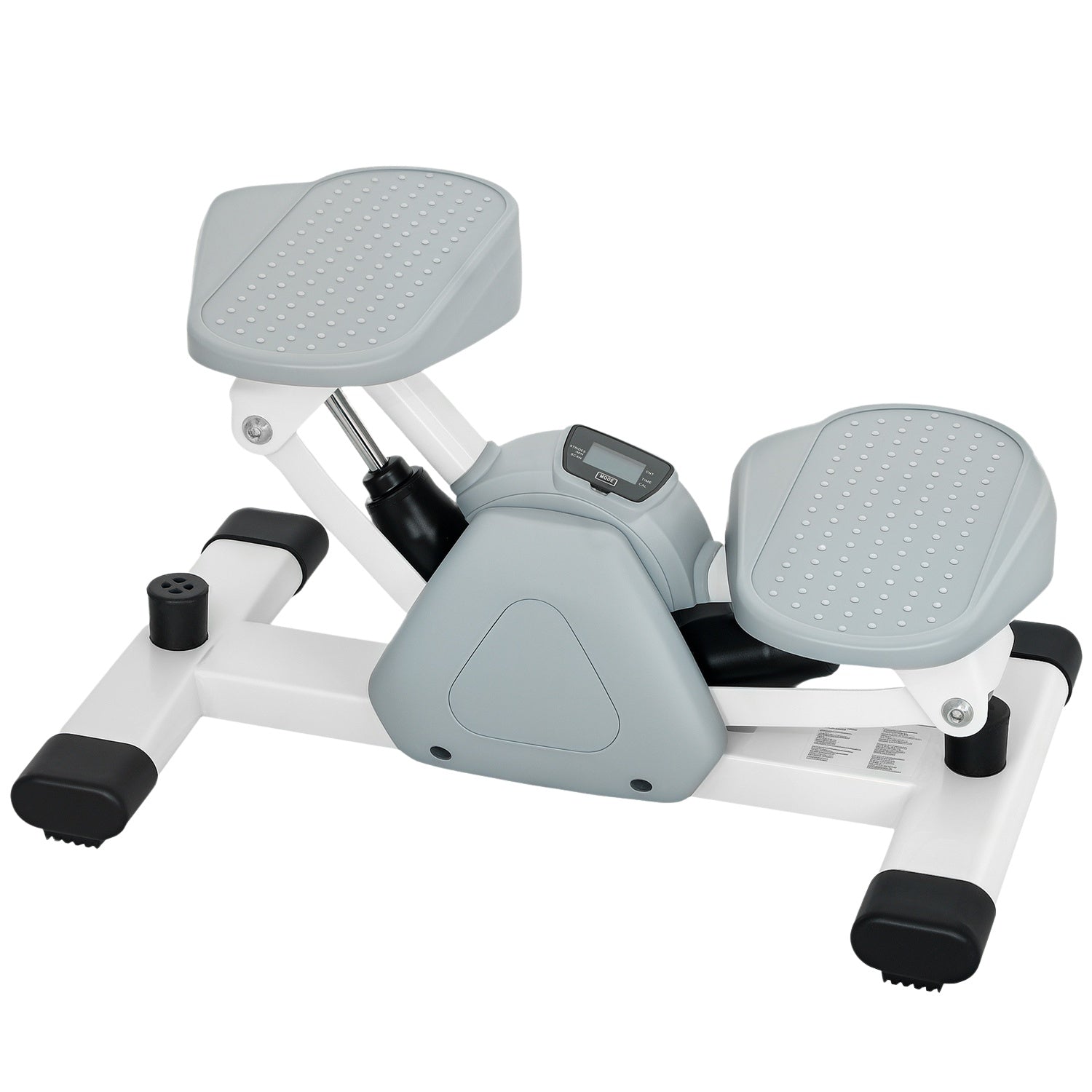 Mini domácí stepper s LCD displejem a protiskluzovými pedály, šedý