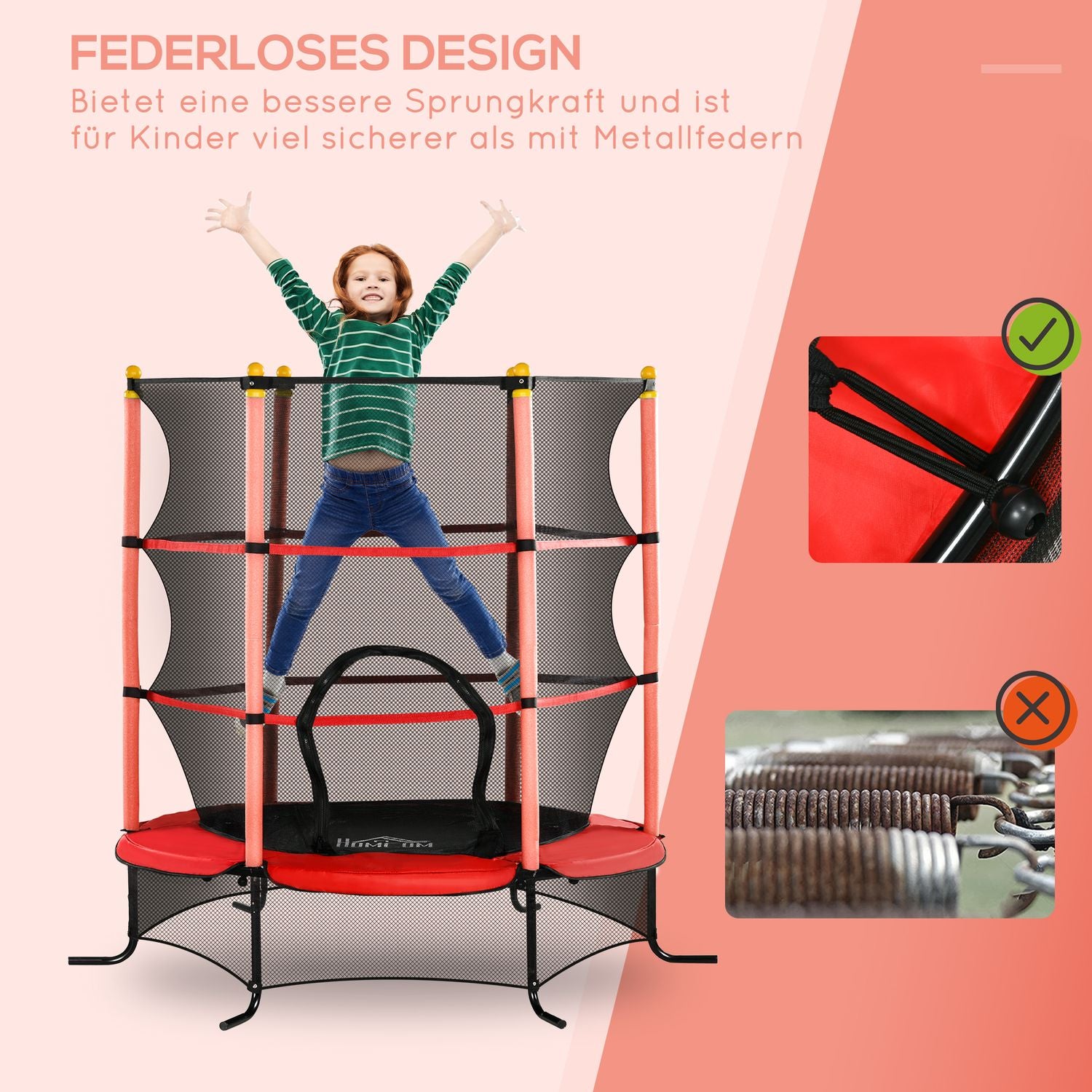 Mini zahradní trampolína s ochrannou sítí, Ø163 cm, do 50 kg