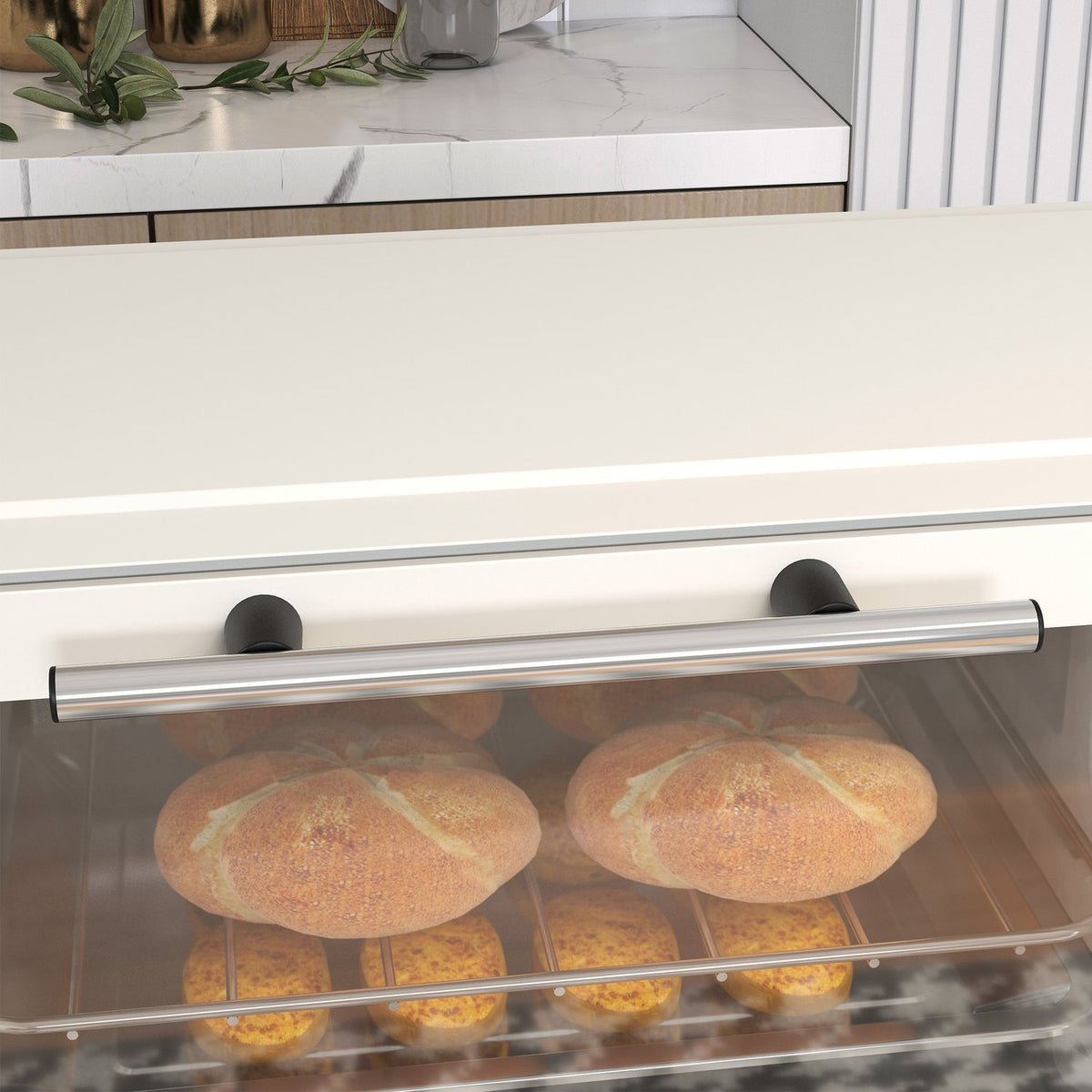 Mini trouba 9L – 750W, časovač, nastavitelná teplota, krémově bílá