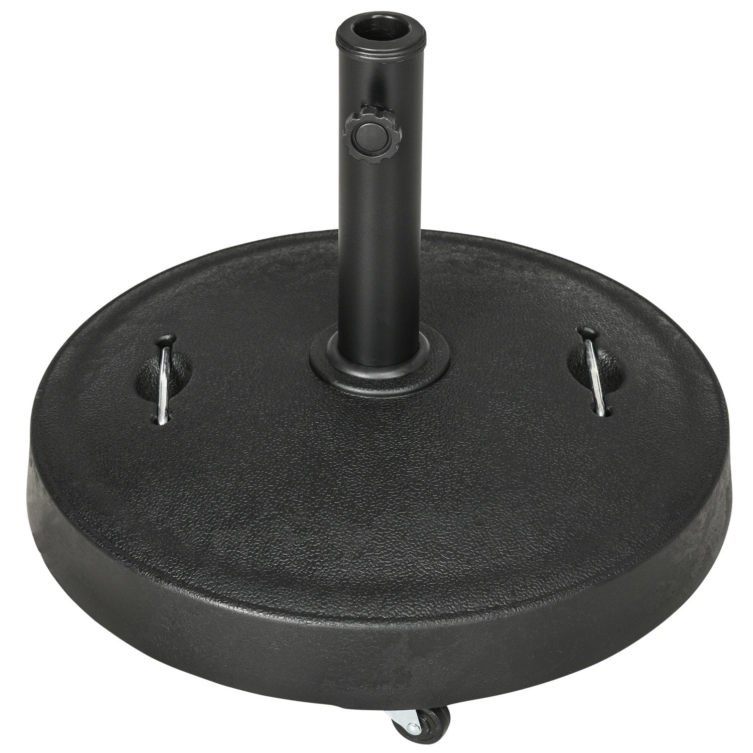 Mobilt paraplyställ med hjul, 23,5 kg, svart