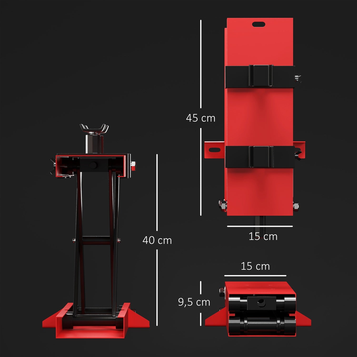 Zvedák na motocykly s nosností 500 kg, nastavitelný v rozmezí 95–400 mm