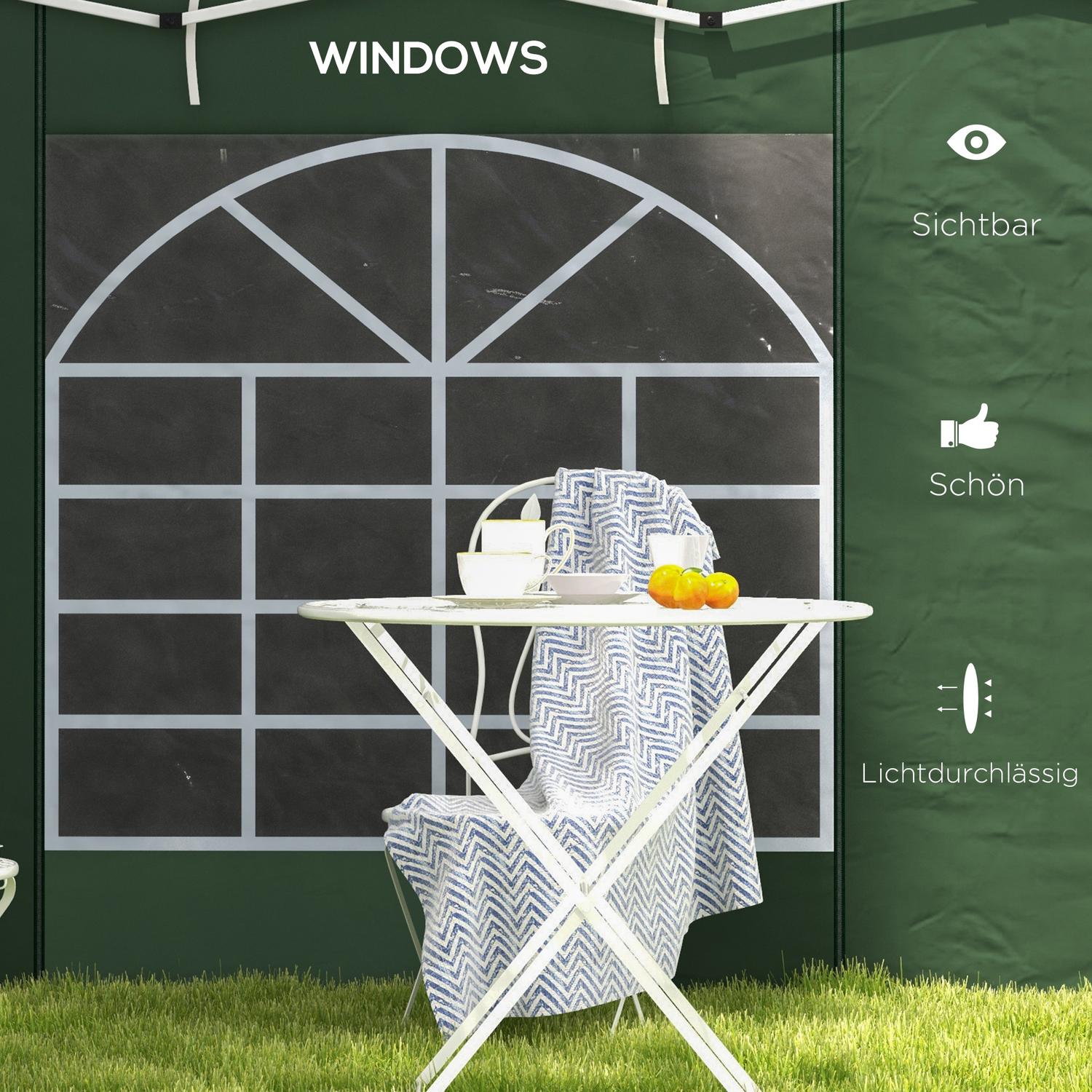 Boční panely k altánu 3x3/3x6 m, vodotěsné, zelené