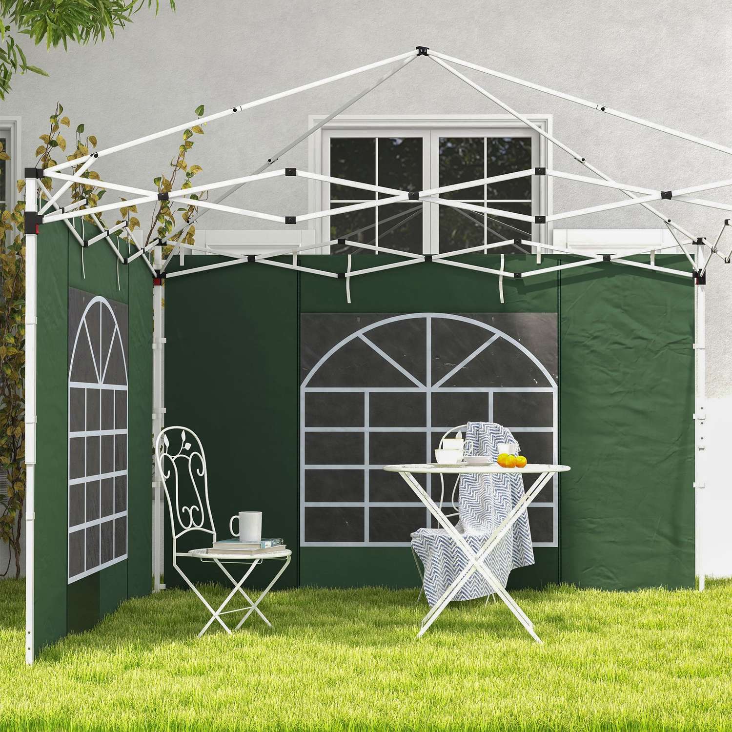 Boční panely k altánu 3x3/3x6 m, vodotěsné, zelené