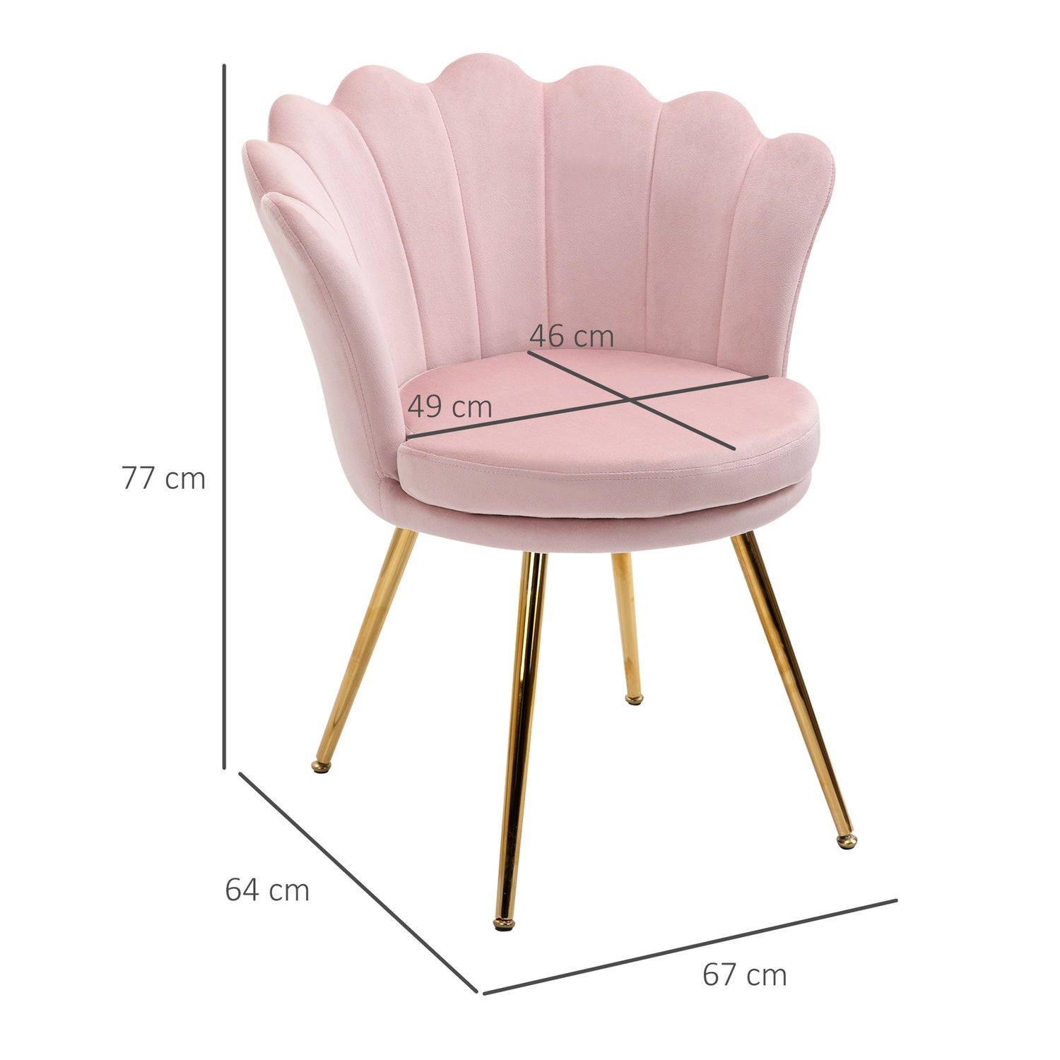 Růžové sametové lounge křeslo, design Lotus, kovová základna
