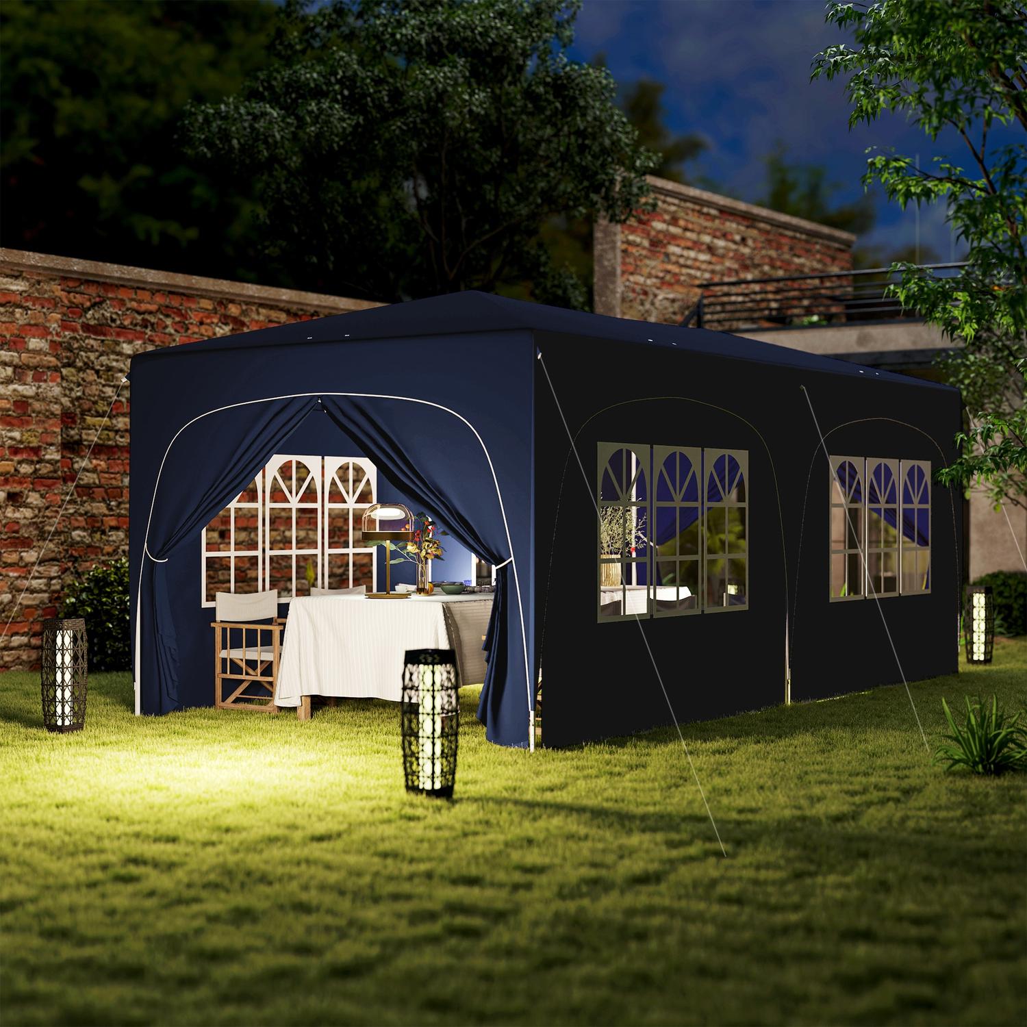 Párty stan Pop-Up, 3x6m, UV 50+, vodoodpudivý, tmavě modrý