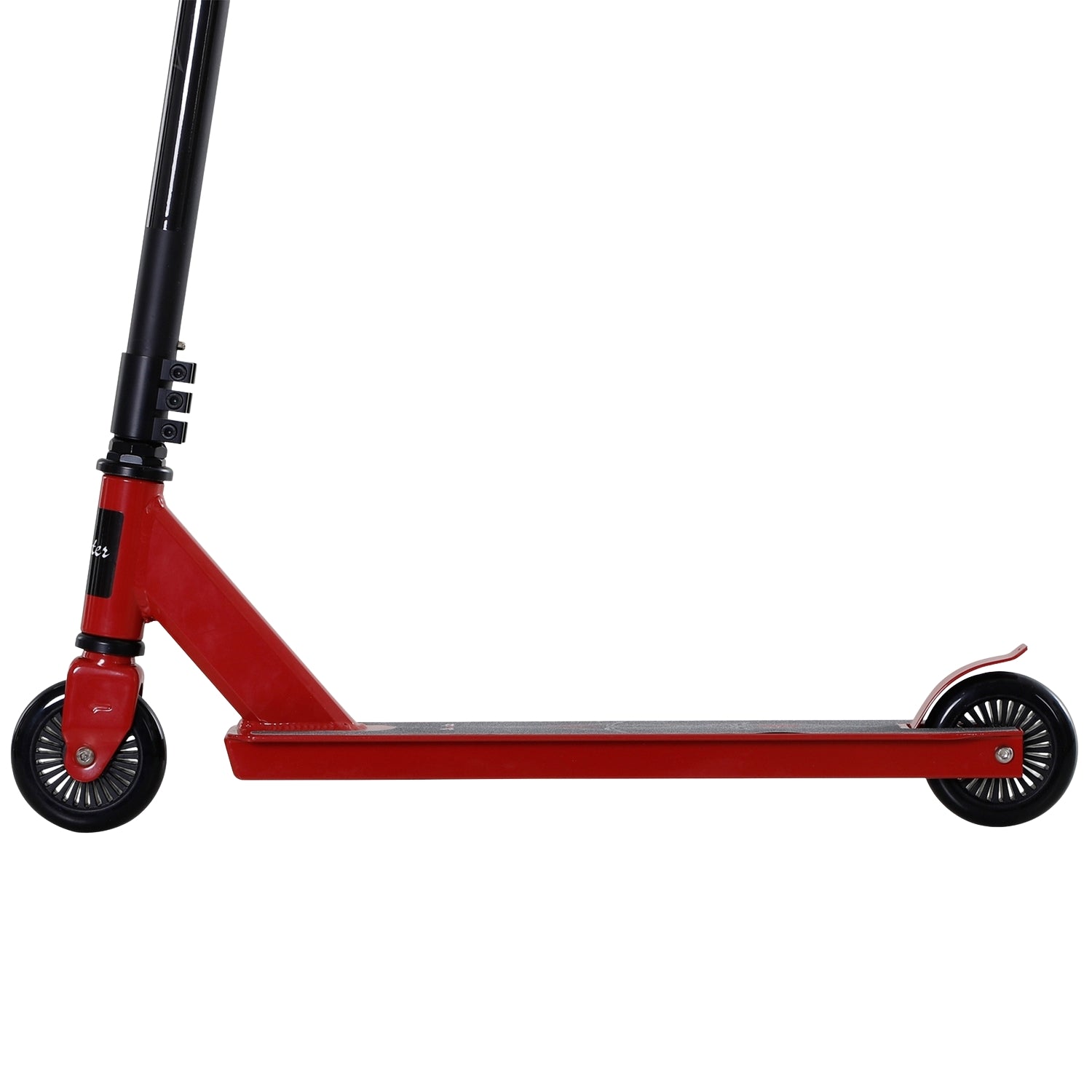 Pro Freestyle Stunt Scooter, Aluminium, 100 mm hjul, Röd