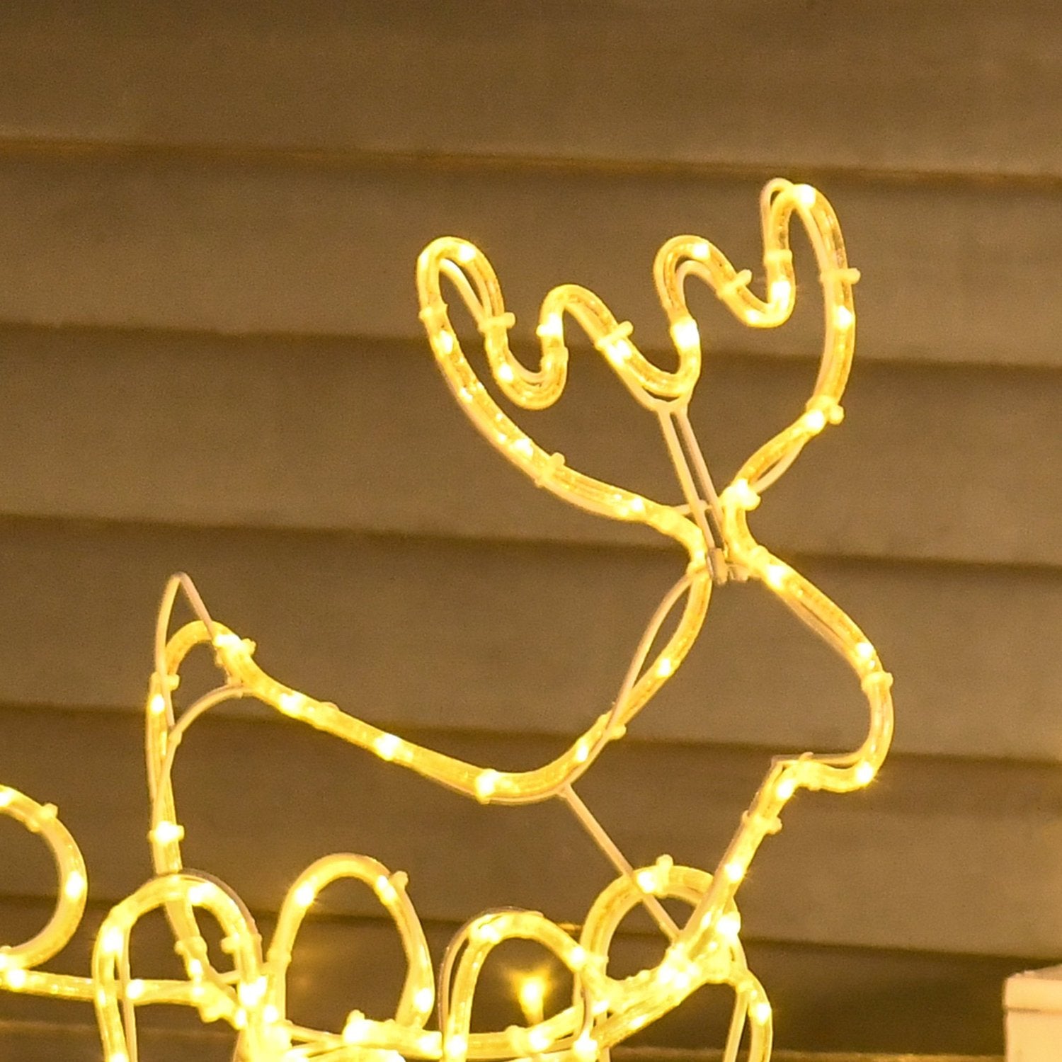 Renar med släde LED julbelysning, utomhus vattentät