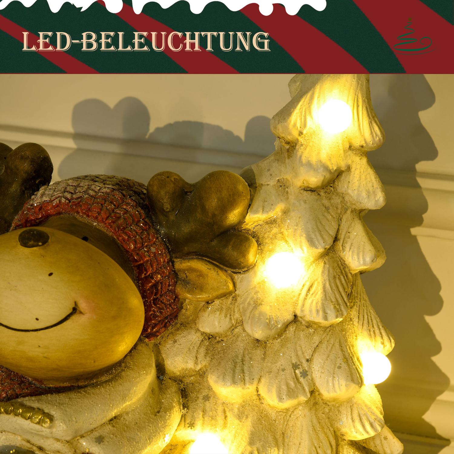 Ren juldekoration med LED-ljus, 44cm