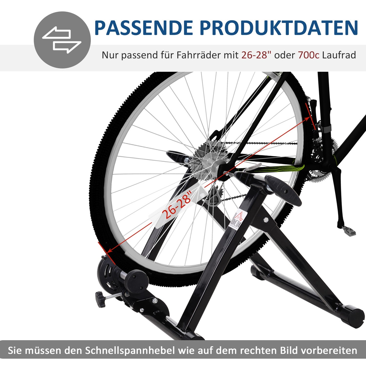 Rullcykeltränare, magnetbroms, passar 26""-28""/700C
