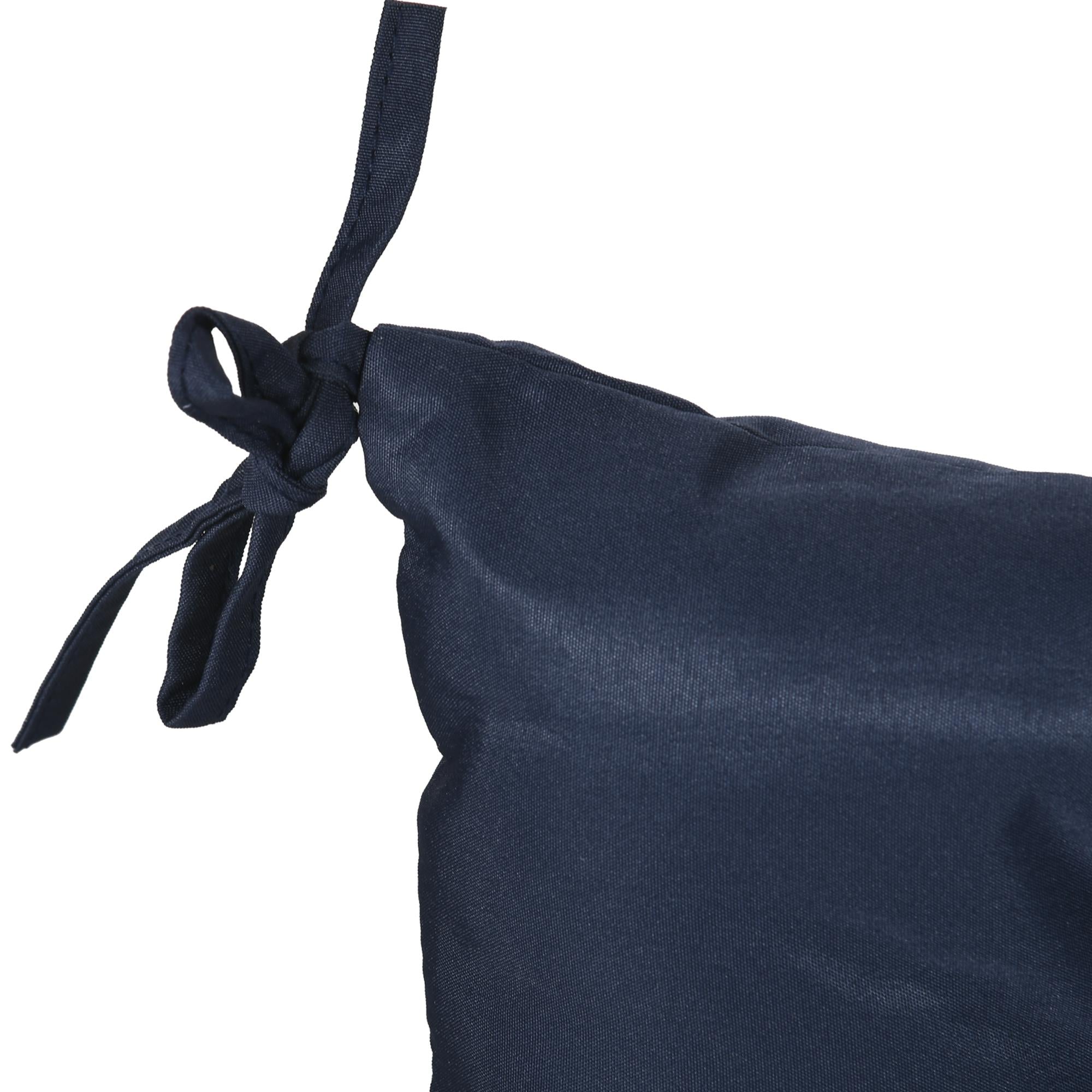 Set med dynor till utomhusstolar, 98x50 cm, mörkblå, 8 cm tjock