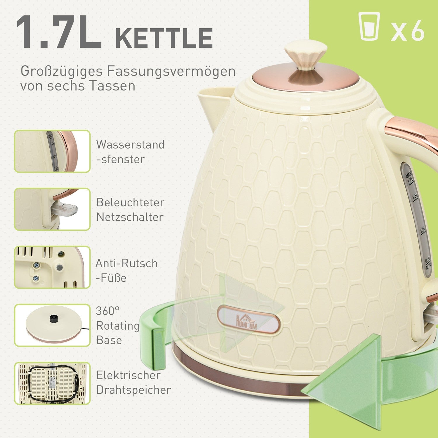 Sada rychlovarné konvice a toustovače – 1,7 l, 4 plátky, 7 stupňů opečení