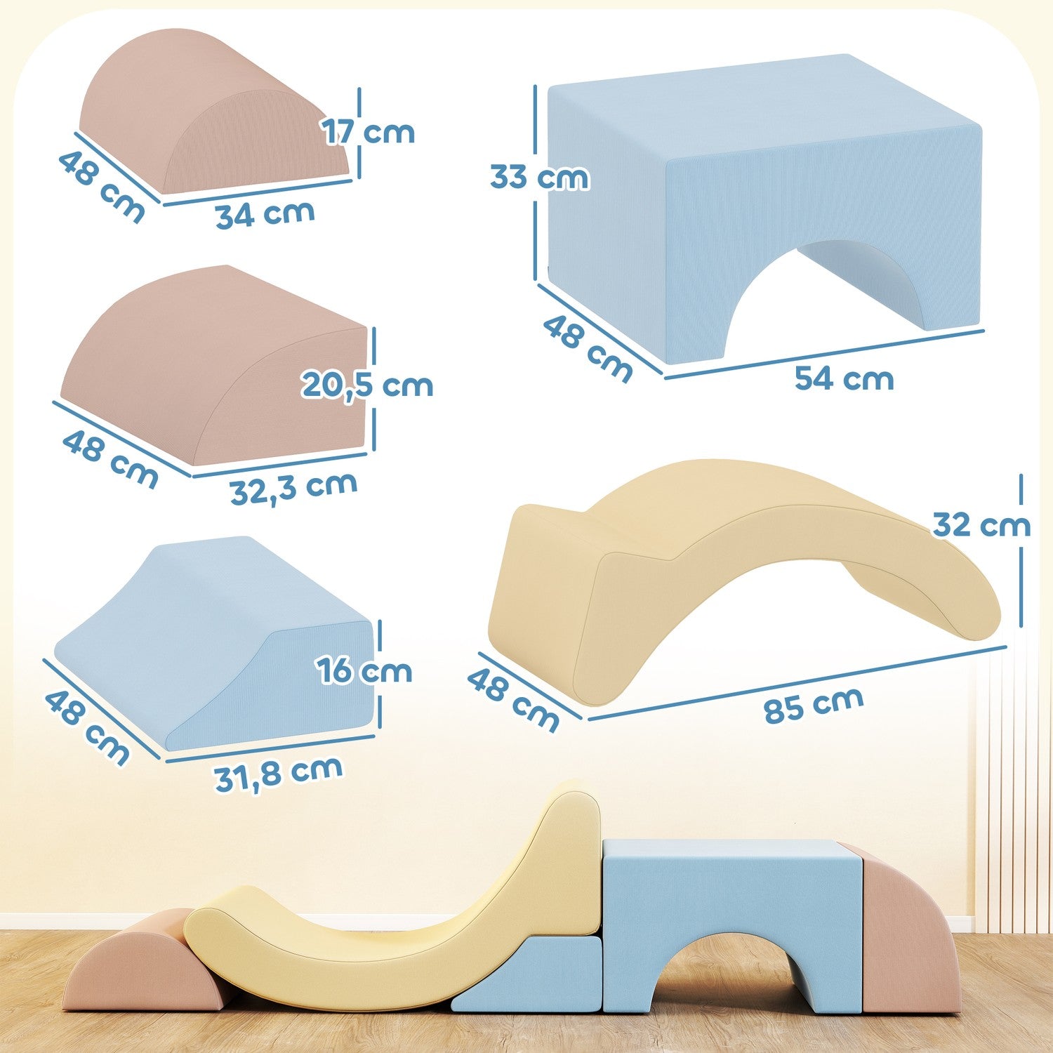 Skumklätterblockset, Snörskydd, Lättvikt, Färgglad