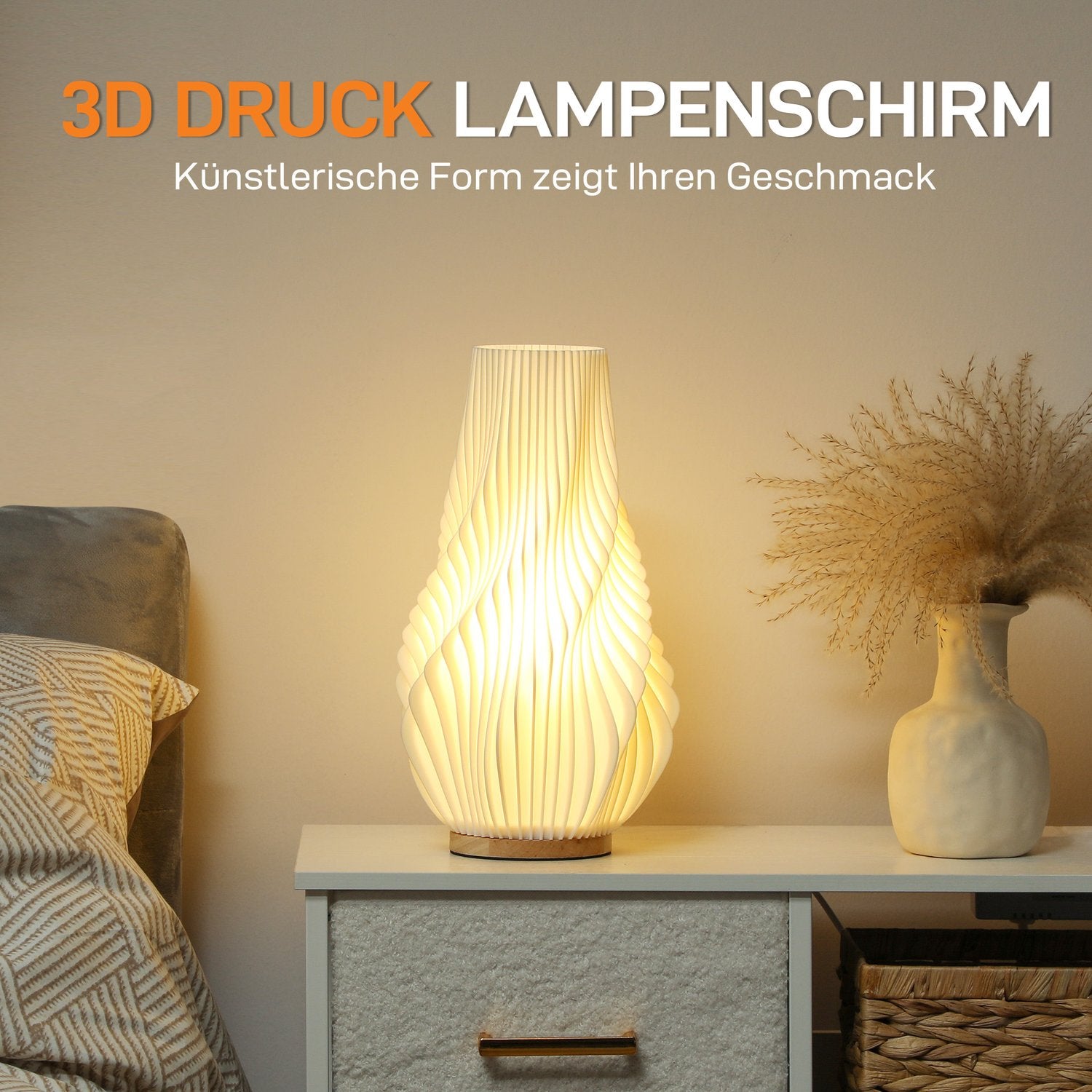 Chytrá LED stolní lampa – 3D květinové stínidlo, stmívatelná, chytré ovládání