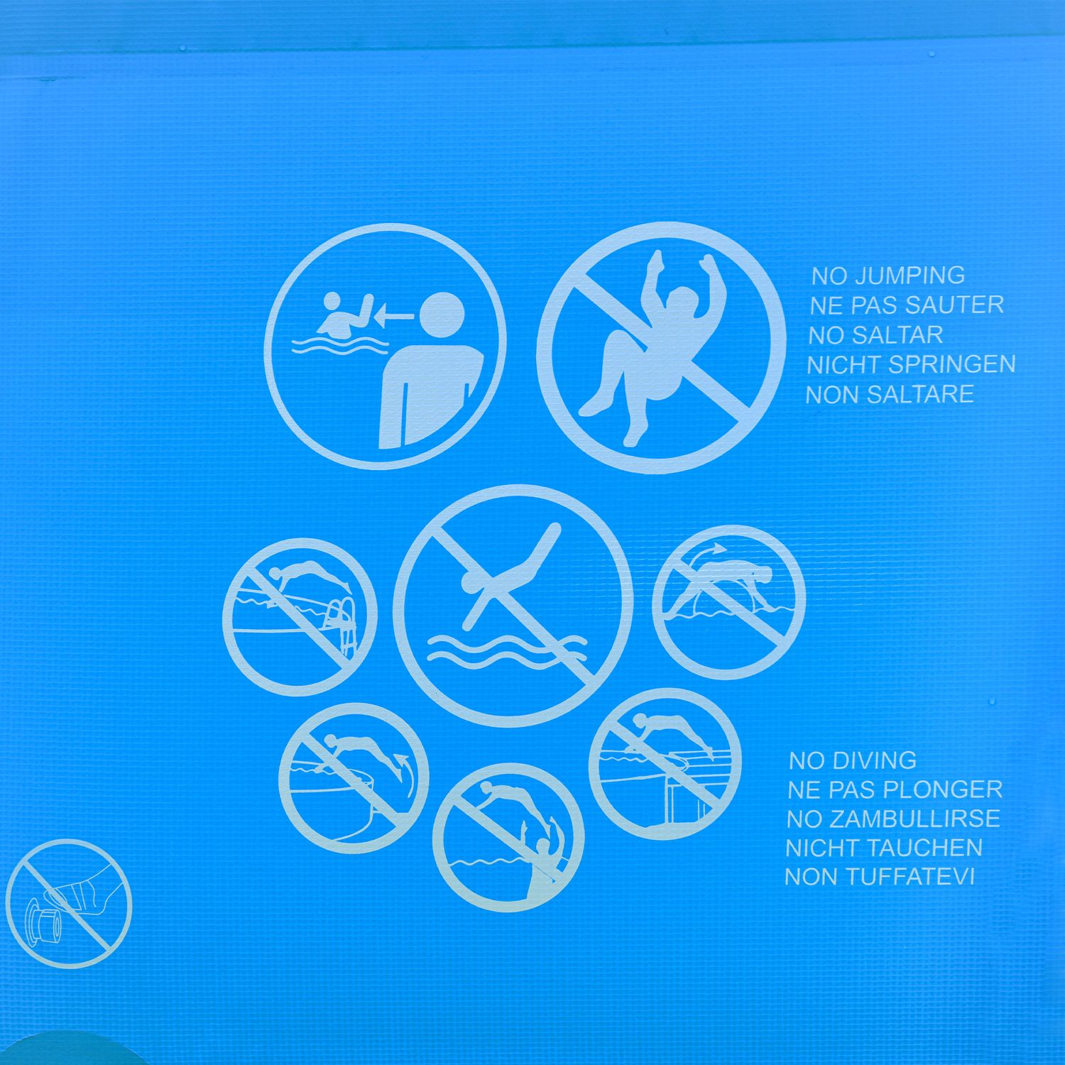Stålramspool med dräneringsventil, blå PVC, 315x225x75 cm