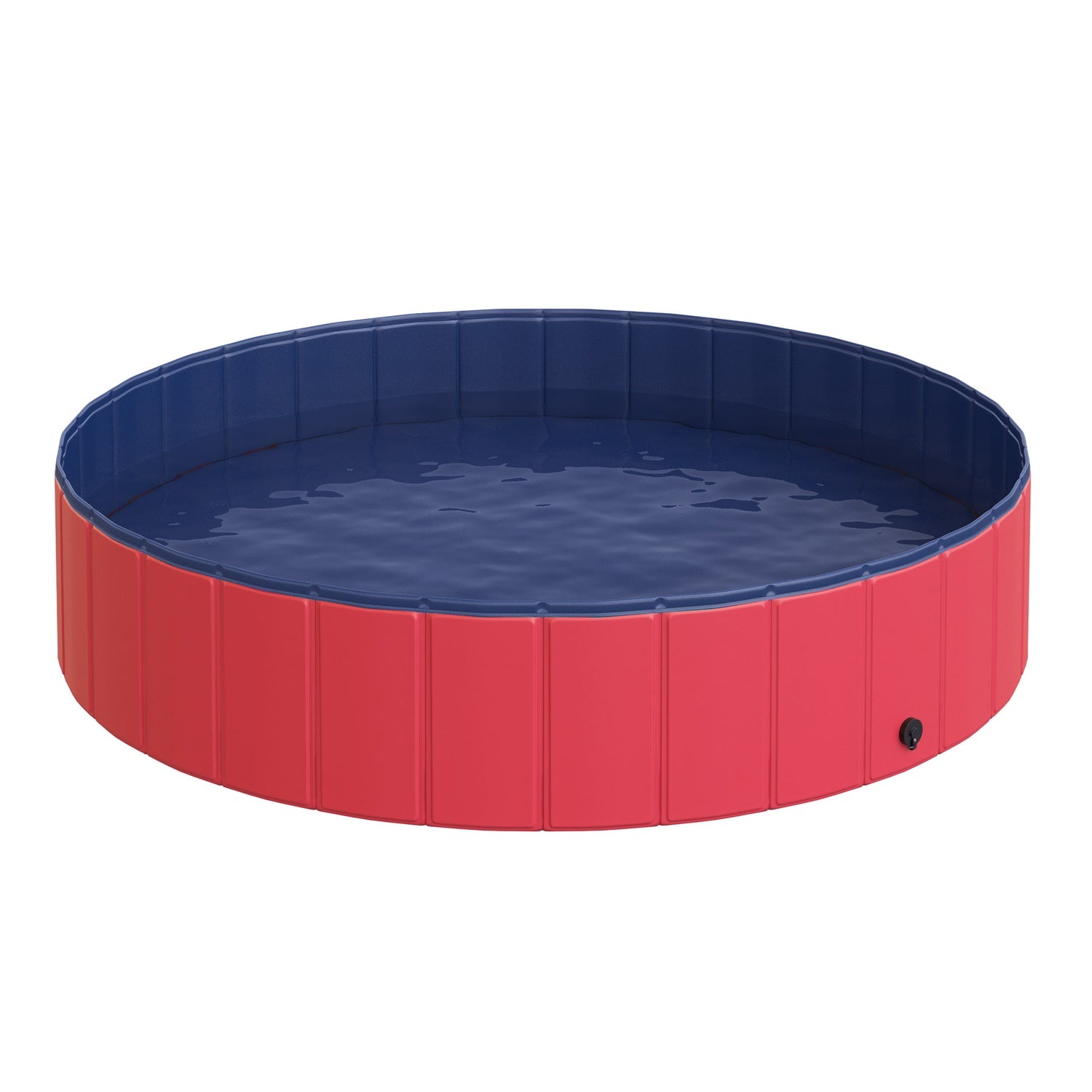Stor PVC-paddlingpool för hund, Ø140x30 cm, Röd