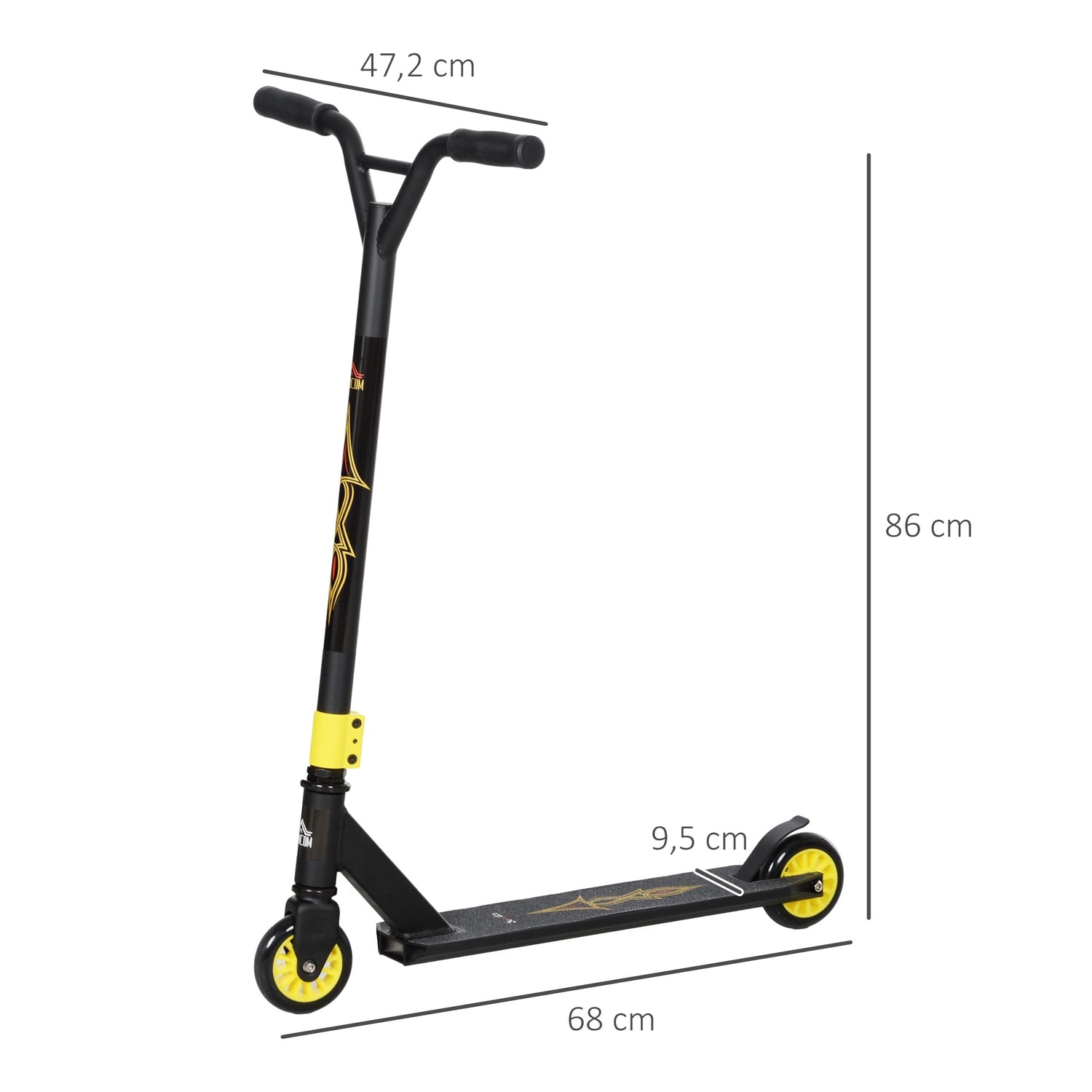 Freestylová koloběžka s ložisky ABEC 9 a 100mm kolečky