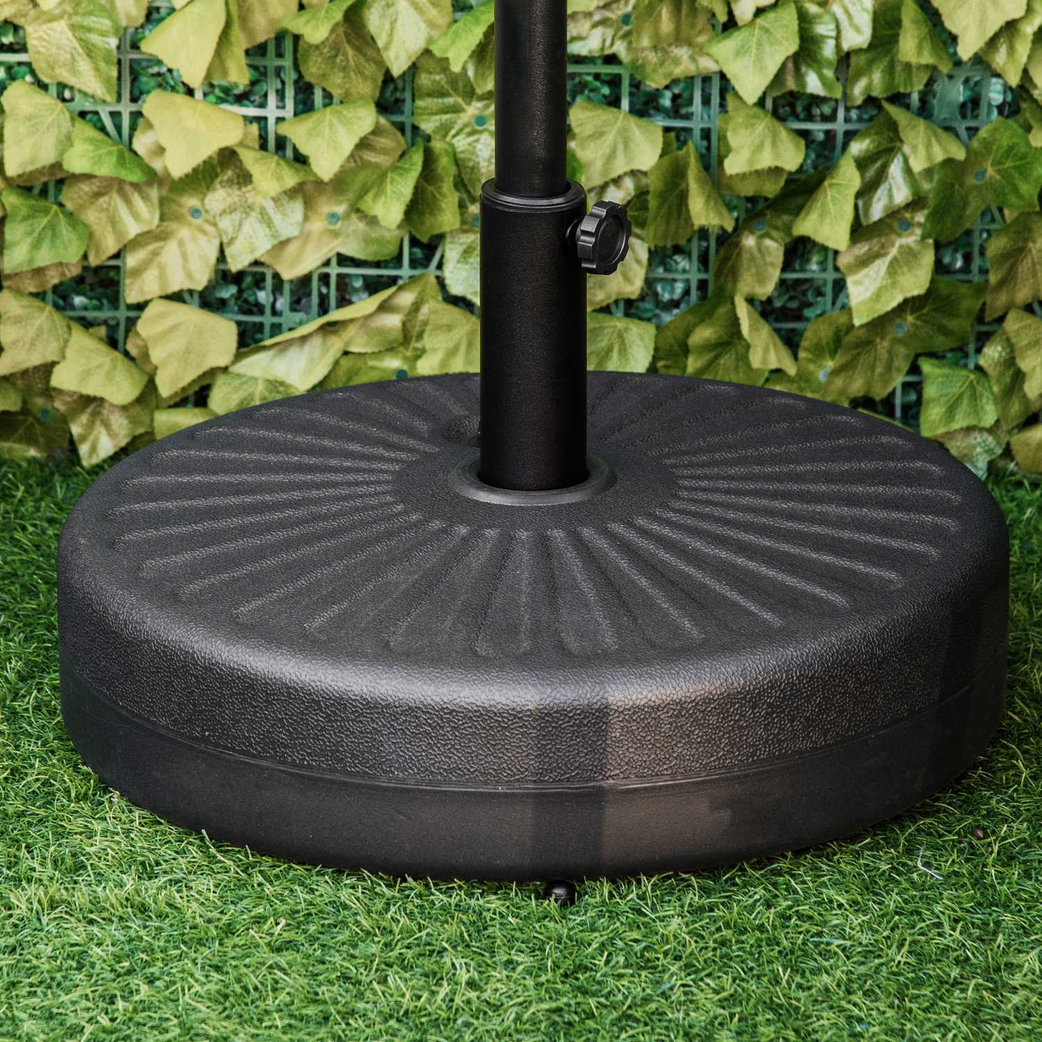 Svart cementparasollställ, 21-26Kg, Ø38-51mm