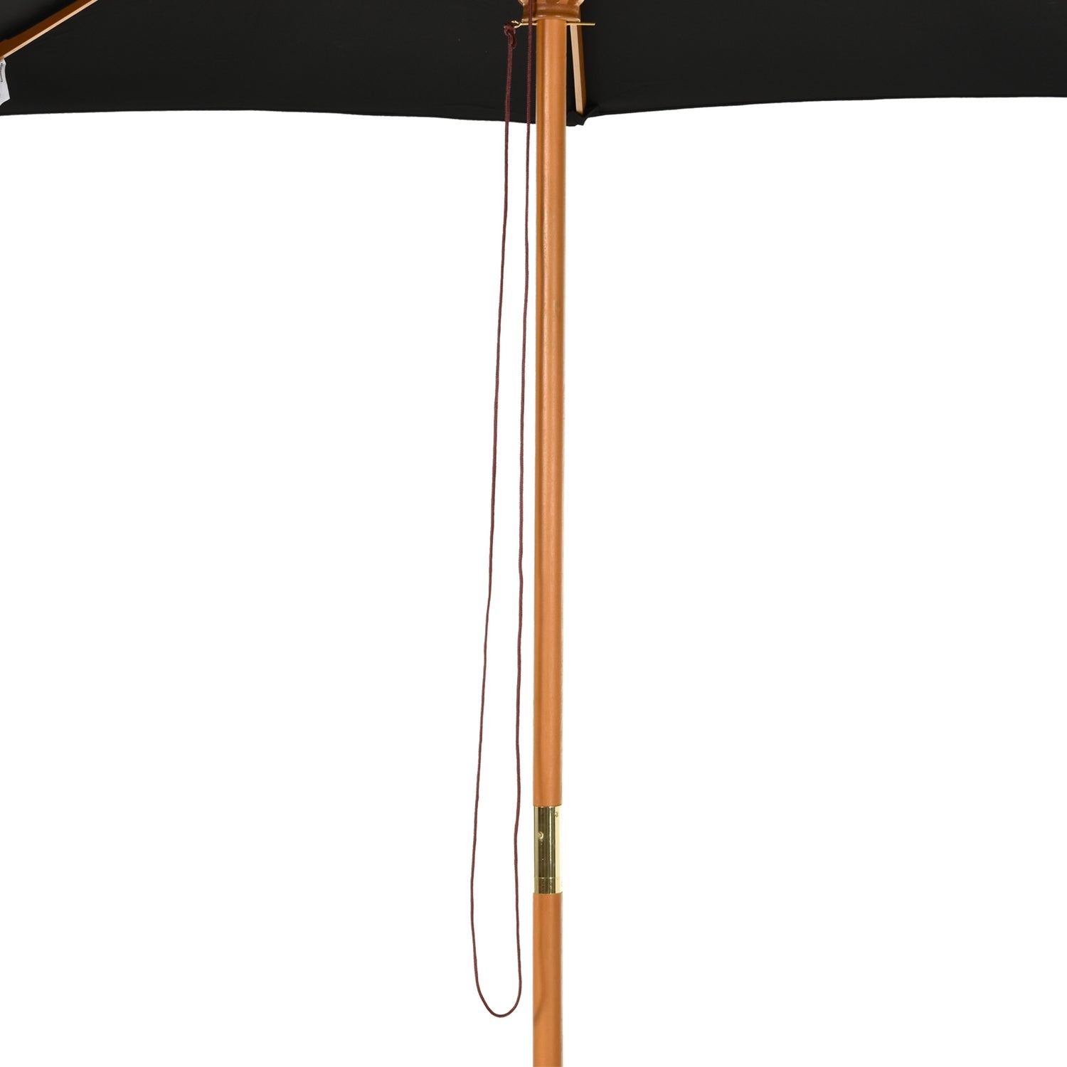 Trä Bambu Parasoll, 300 Cm, Svart, Robust & Elegant