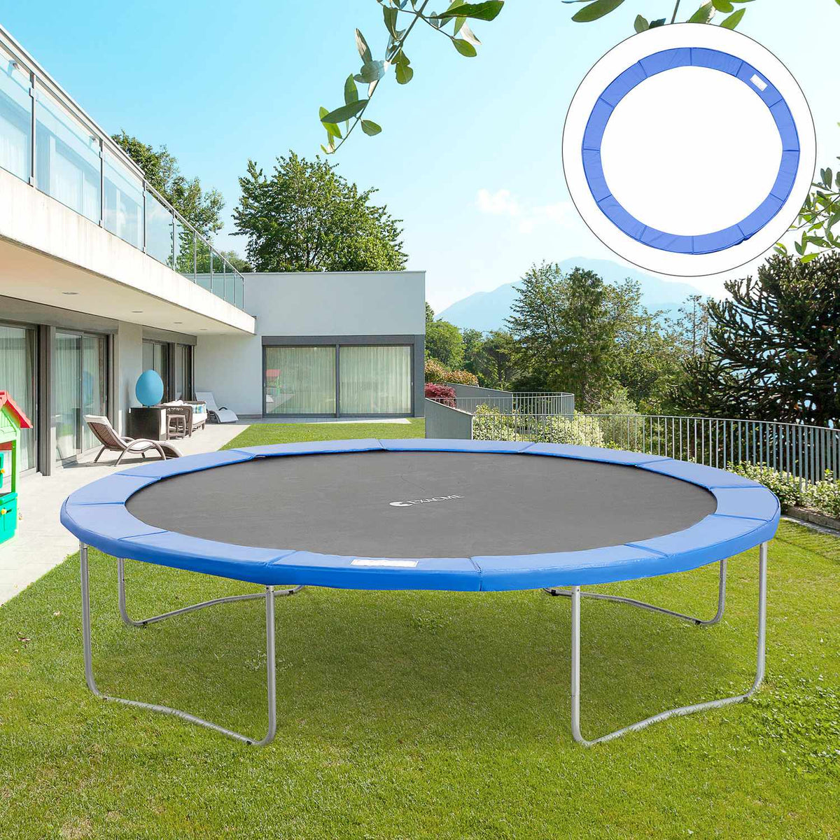 Ochranná síť na trampolínu s krytem okraje, vhodná pro 8-15 stop